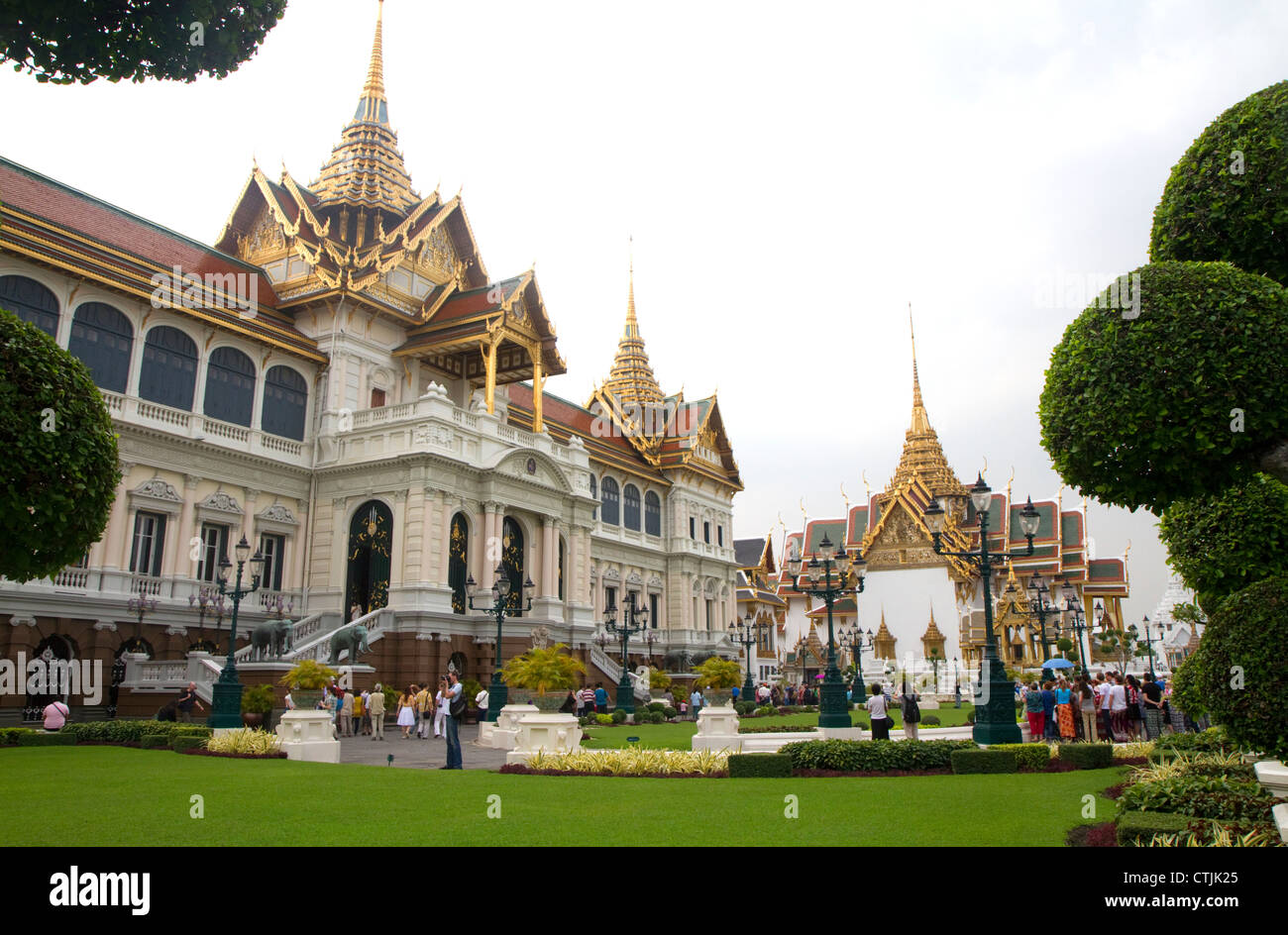 Charkri Mahaprasat Hall at The Grand Palace in Bangkok, Thailand. Stockfoto