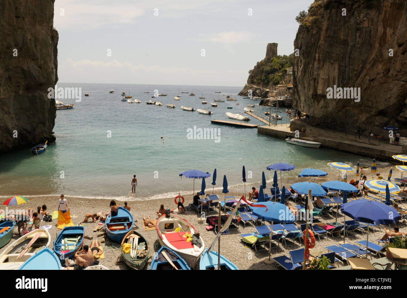 Marina di Praia, Praiano, Amalfi-Küste Stockfoto