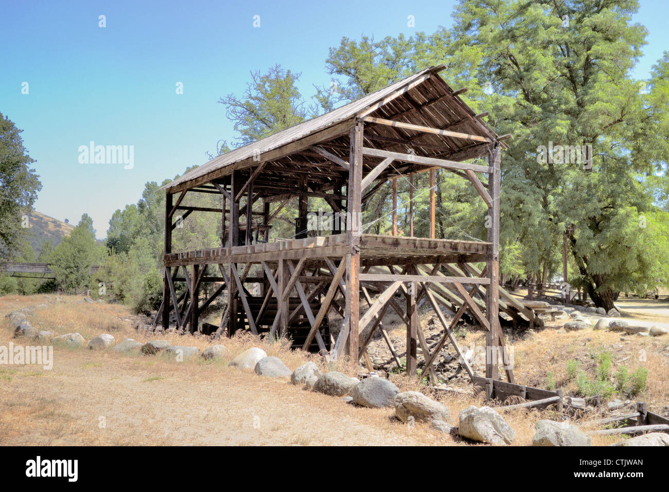 Sutter's Mill Anblick des California Gold Strike, Goldrausch. Marshall State Park Stockfoto