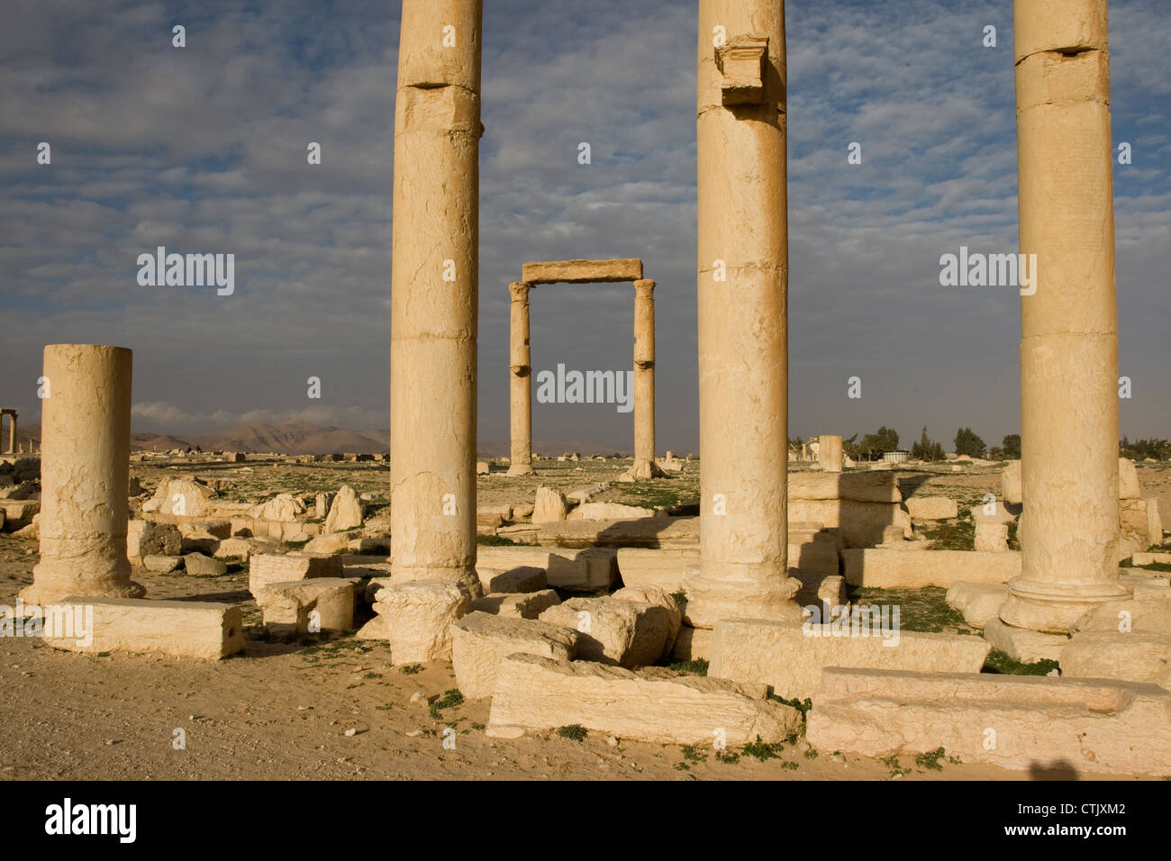 Antike römische Stätte Palmyra in Syrien in der Nähe von Damaskus Stockfoto