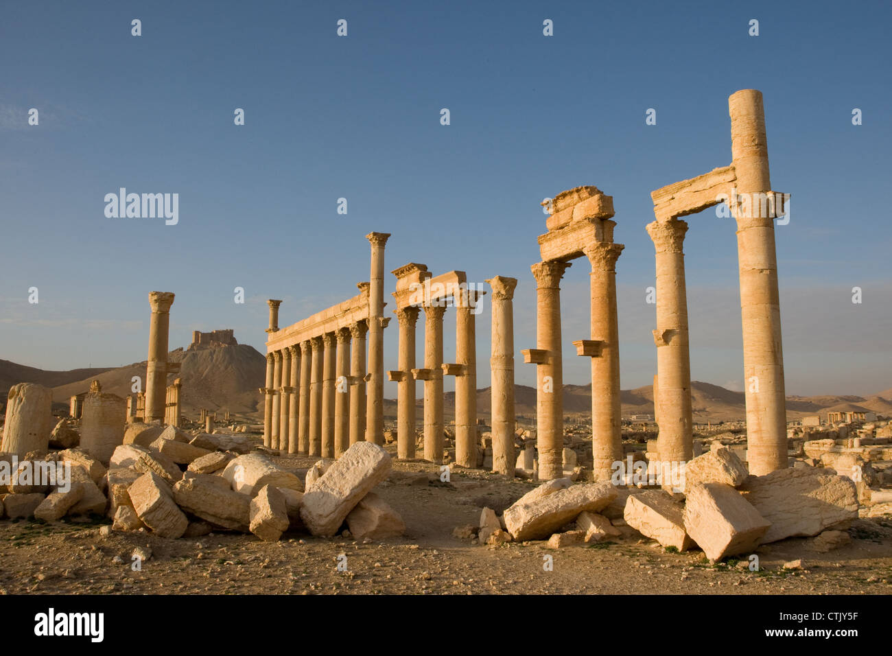 Palmyra antike römische Stätte, in Syrien, in der Nähe von Damaskus. Stockfoto