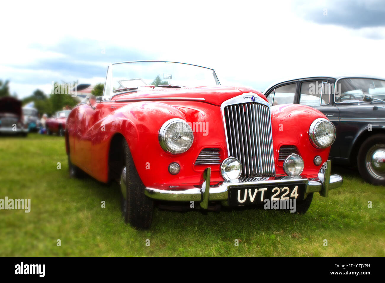 Cressing Tempel, Witham, Essex, Juli 2012. Eine Oldtimer-Show läuft jeden Sommer am historischen Ort in Essex Stockfoto