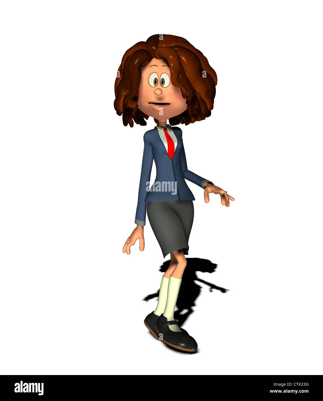 Cartoon-Figur-Business-Frau Stockfoto