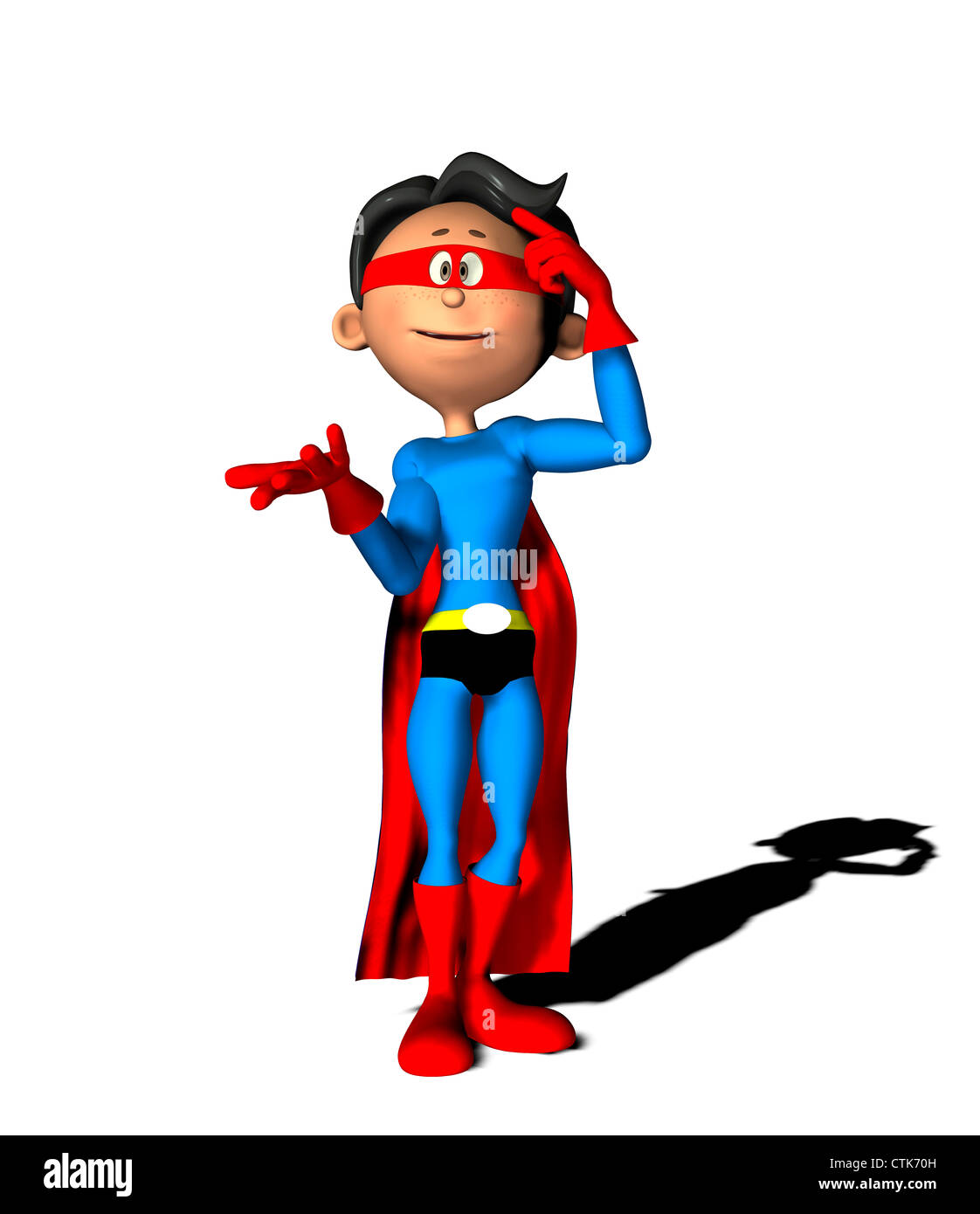 Cartoon-Figur-Superheld Stockfoto