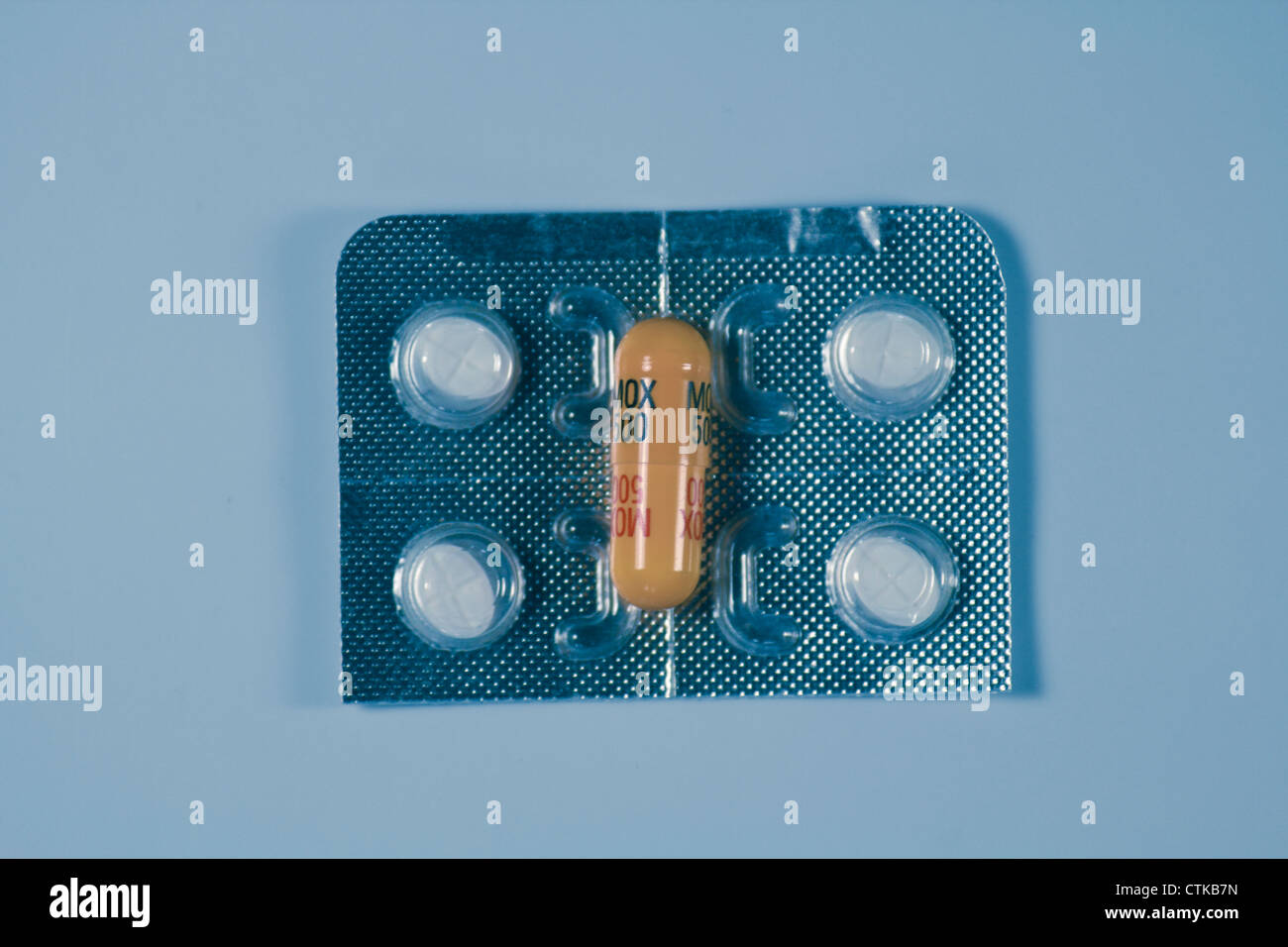 Pillen in einem Blister pack Stockfoto
