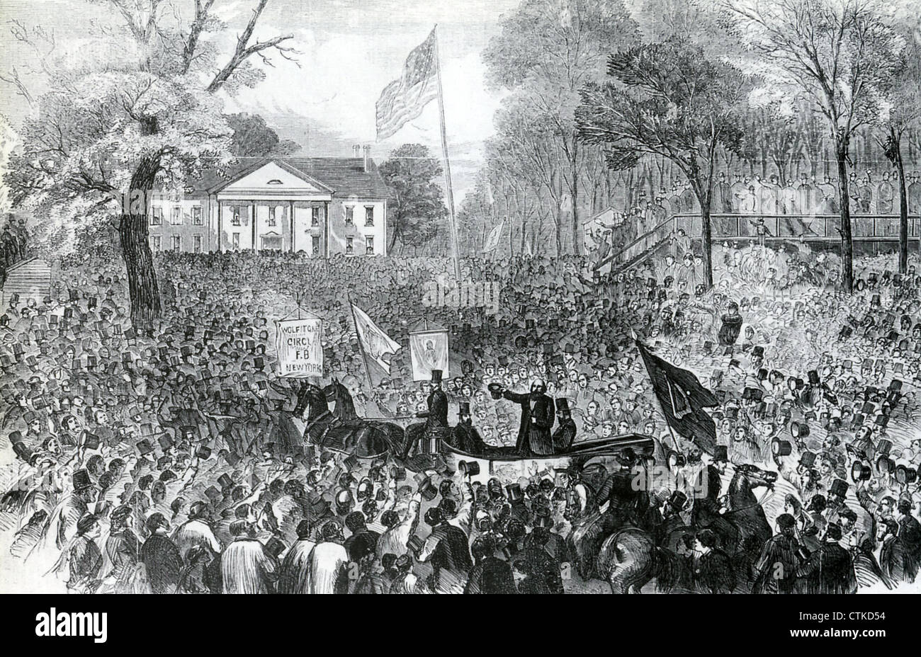 JAMES STEPHENS (1825-1901) Irische republikanische Führer machen eine Rede zur amerikanischen Fenians in New York im Jahre 1864 Stockfoto