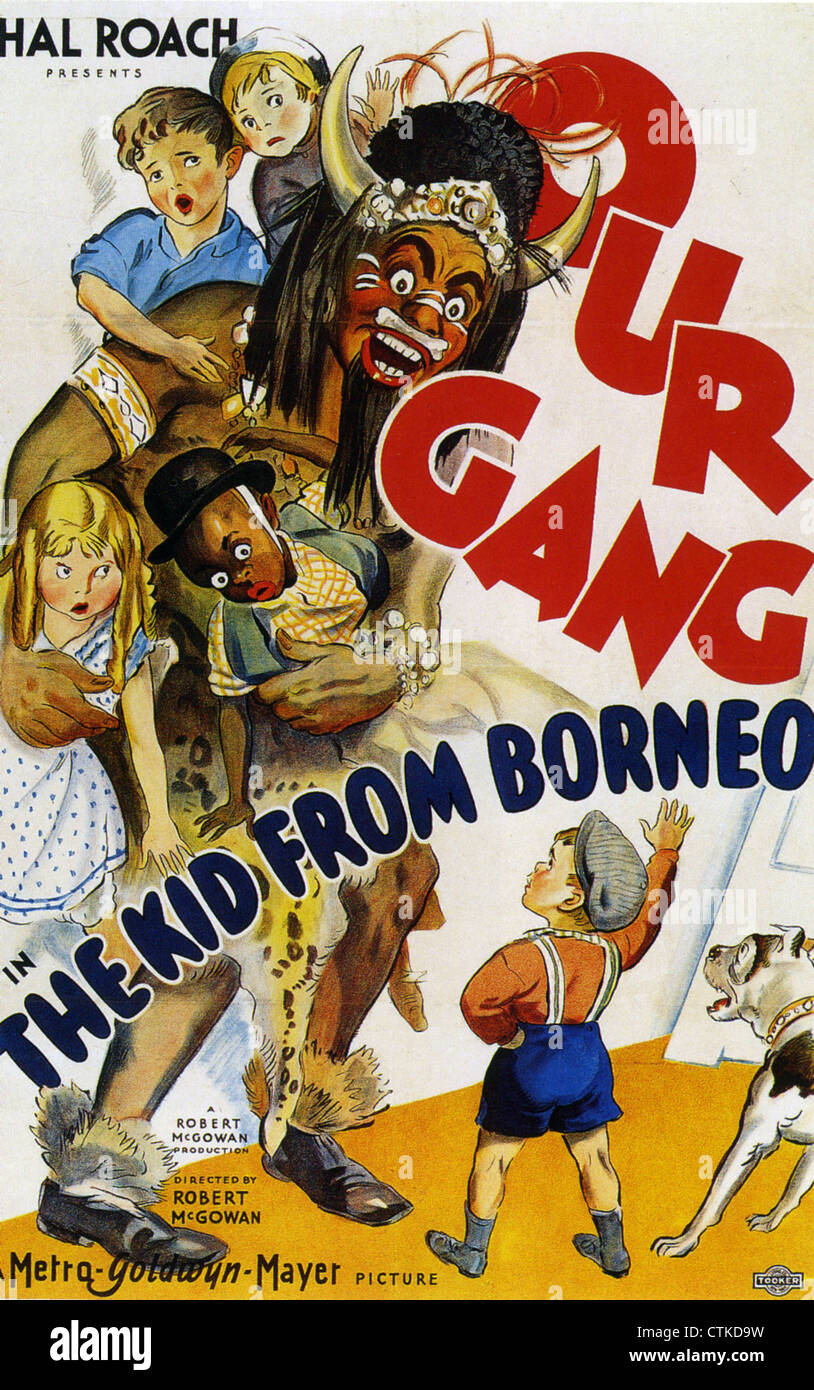 UNSERE Bande in THE KID aus BORNEO Postrer 1933 MGM/Hal Roach Film Stockfoto