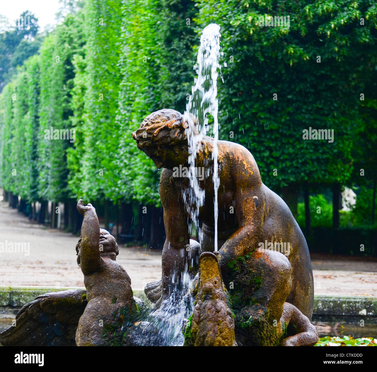 Schlosspark Schönbrunn in Wien Österreich - Brunnen-detail Stockfoto