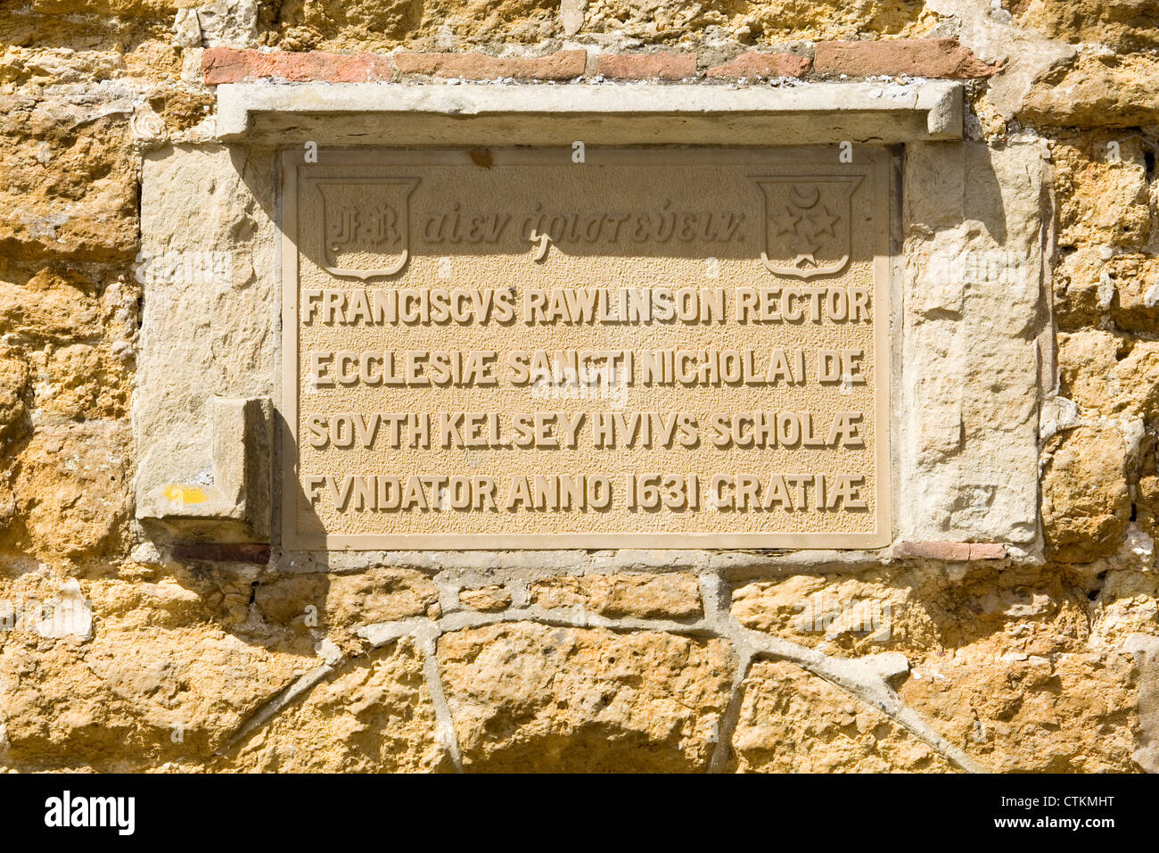 Das Gymnasium in der Markt-Stadt Caistor am Rande der Lincolnshire Wolds Stockfoto