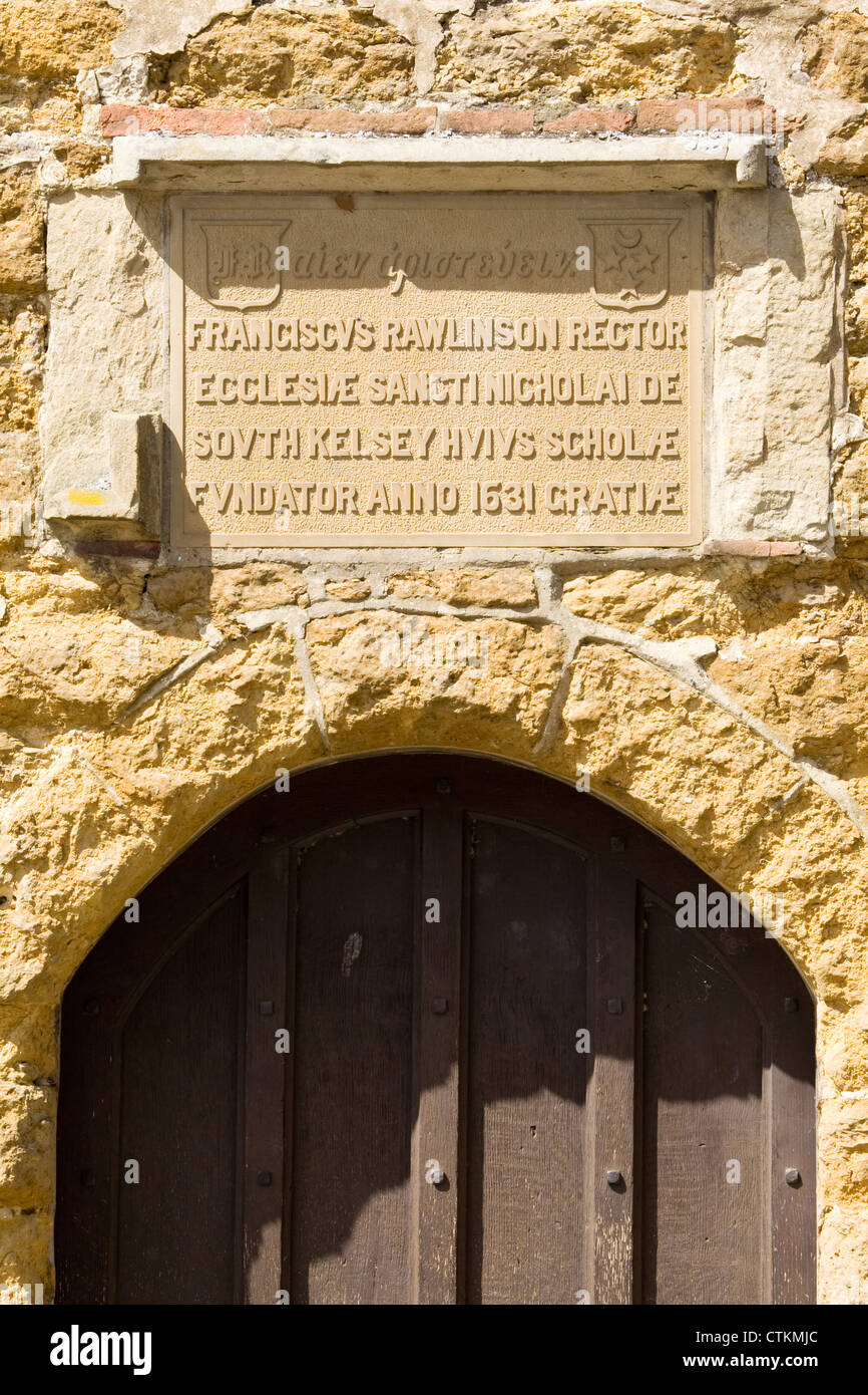 Das Gymnasium in der Markt-Stadt Caistor am Rande der Lincolnshire Wolds Stockfoto