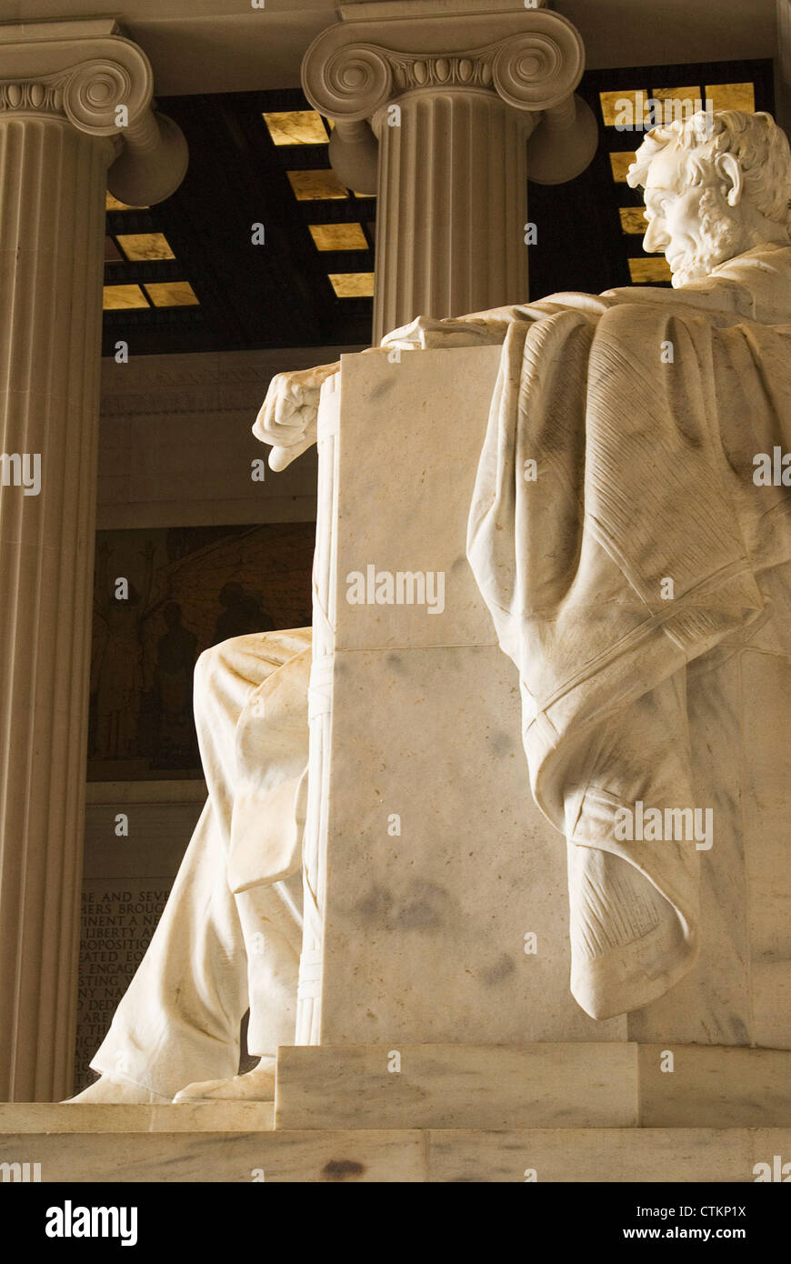 Lincoln Memorial von der Seite, Washington DC. Stockfoto