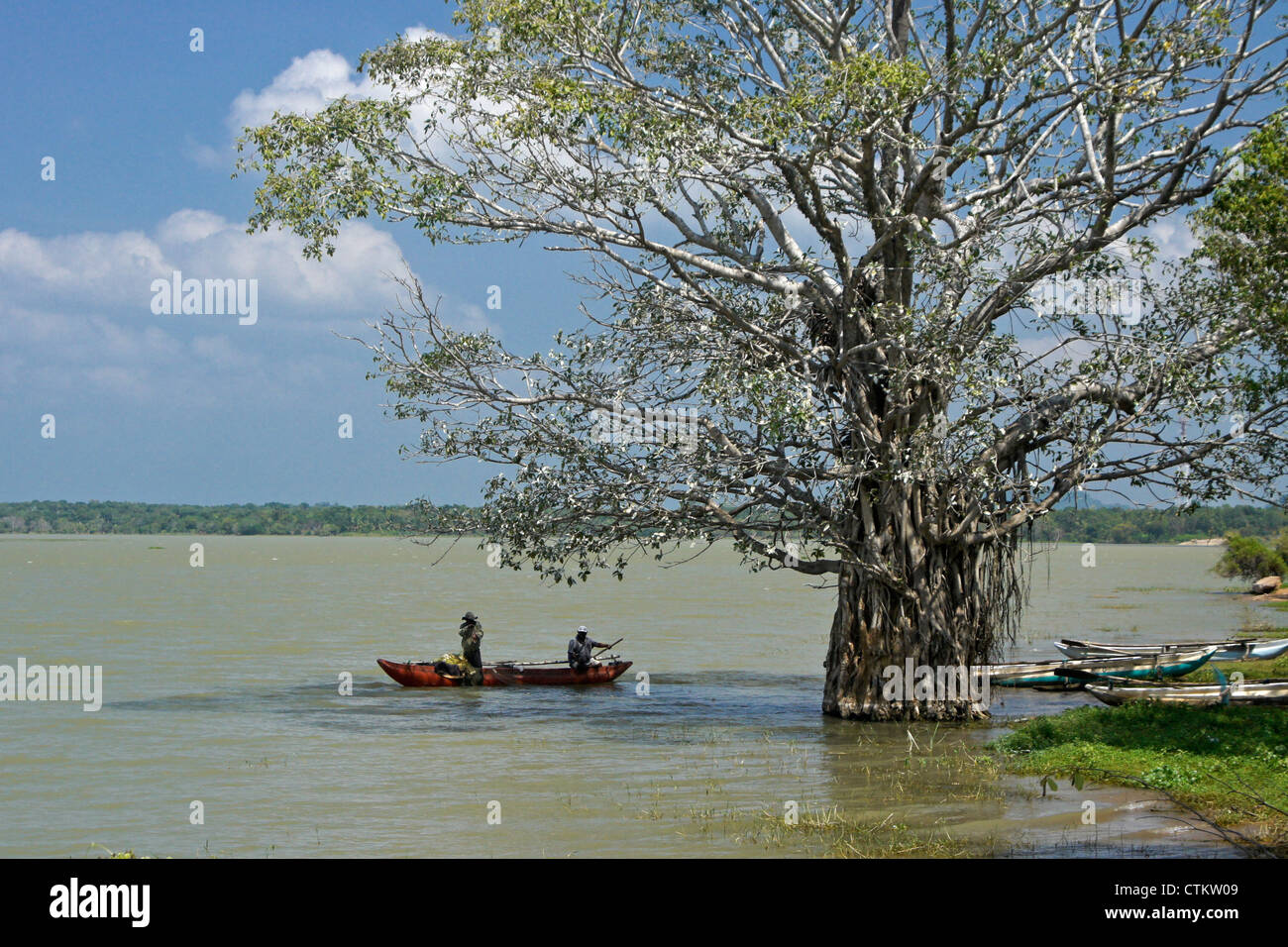 NET Fischer auf See, Sri Lanka Stockfoto