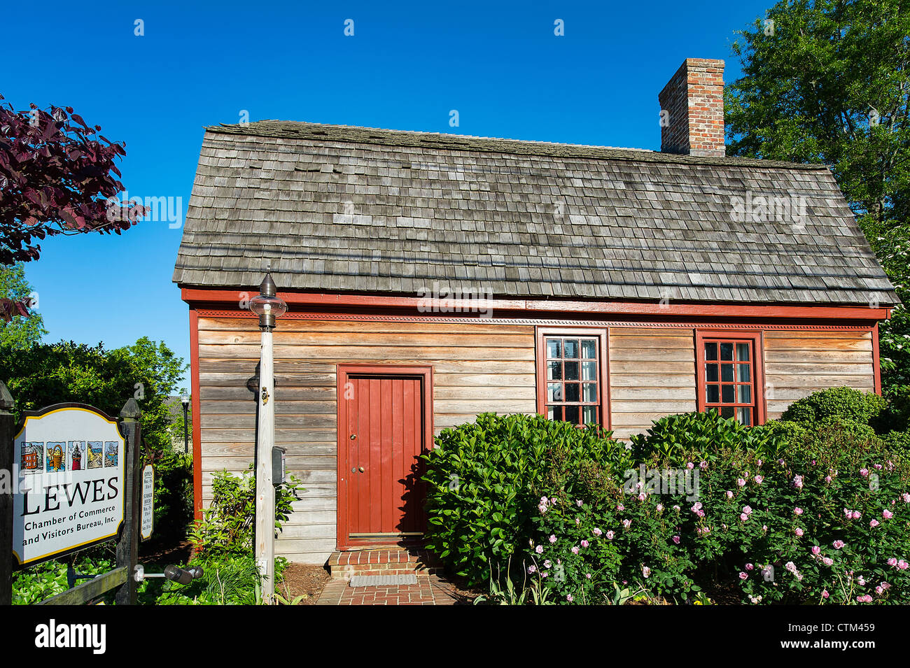 Die Fisher-Haus Martin, jetzt der Aufstellungsort von der Industrie- und Handelskammer Visitors Bureau, Lewes, Delaware Stockfoto