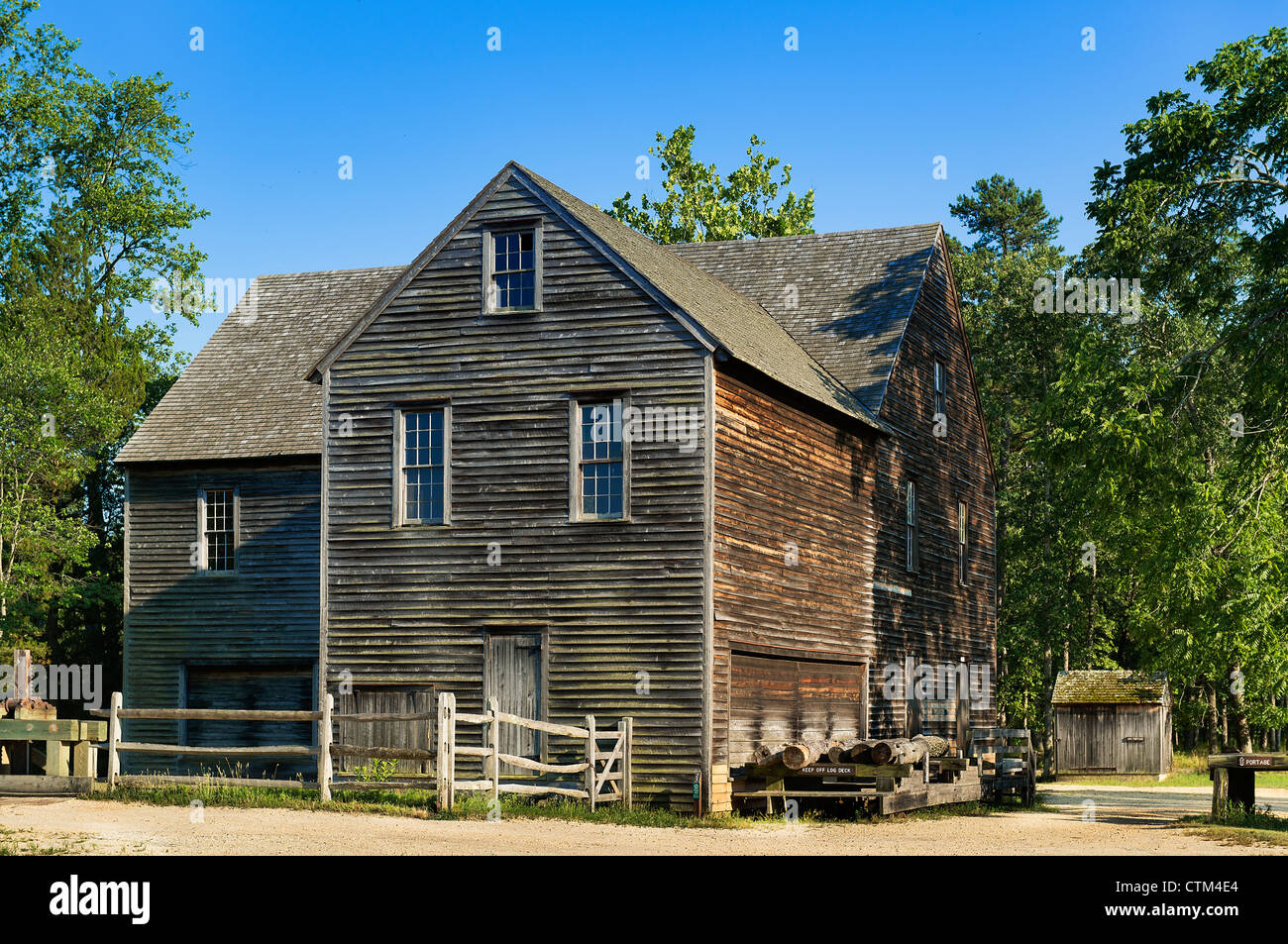 Sah, Mühle, historische Batsto Dorf, Wharton Staatspark, Pine Barrens, New Jersey, USA Stockfoto