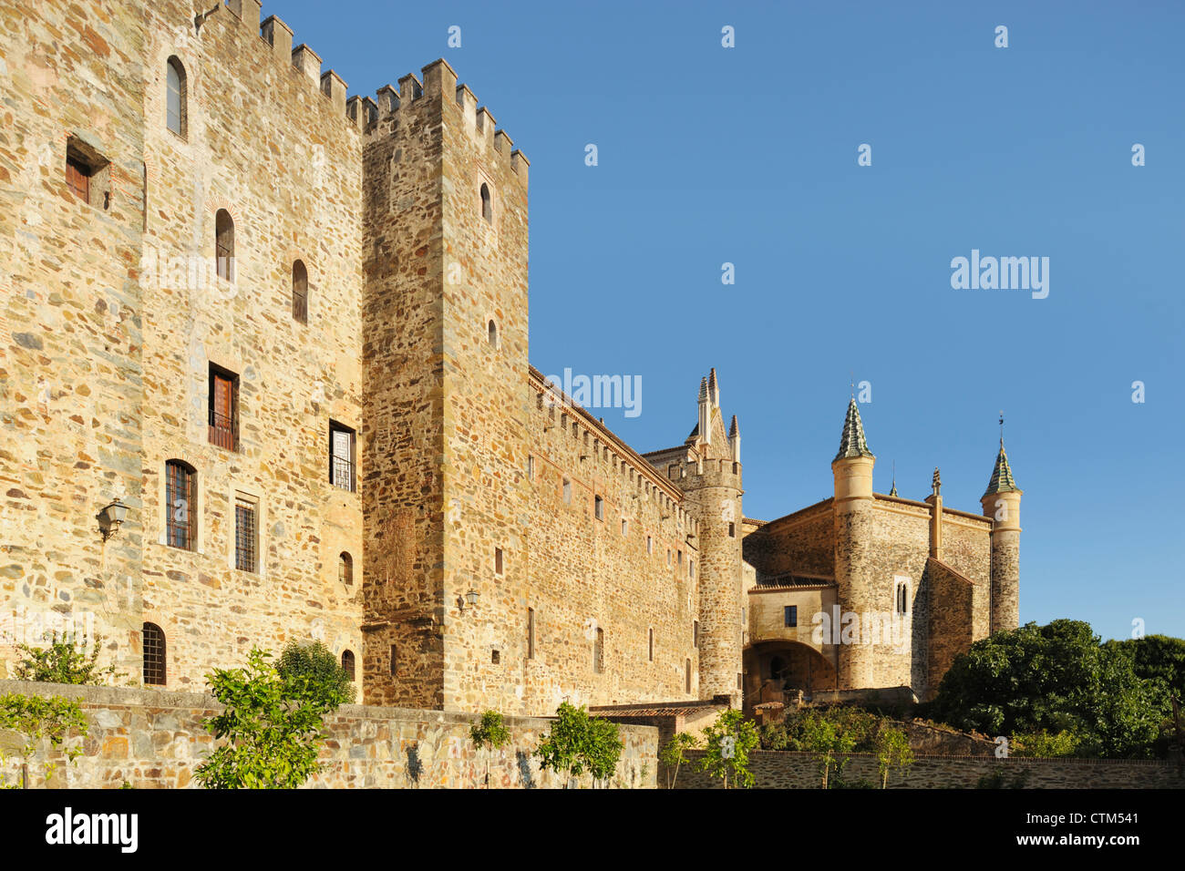 Königliche Kloster von Santa Maria De Guadalupe; Guadalupe, Cáceres, Extremadura, Spanien Stockfoto