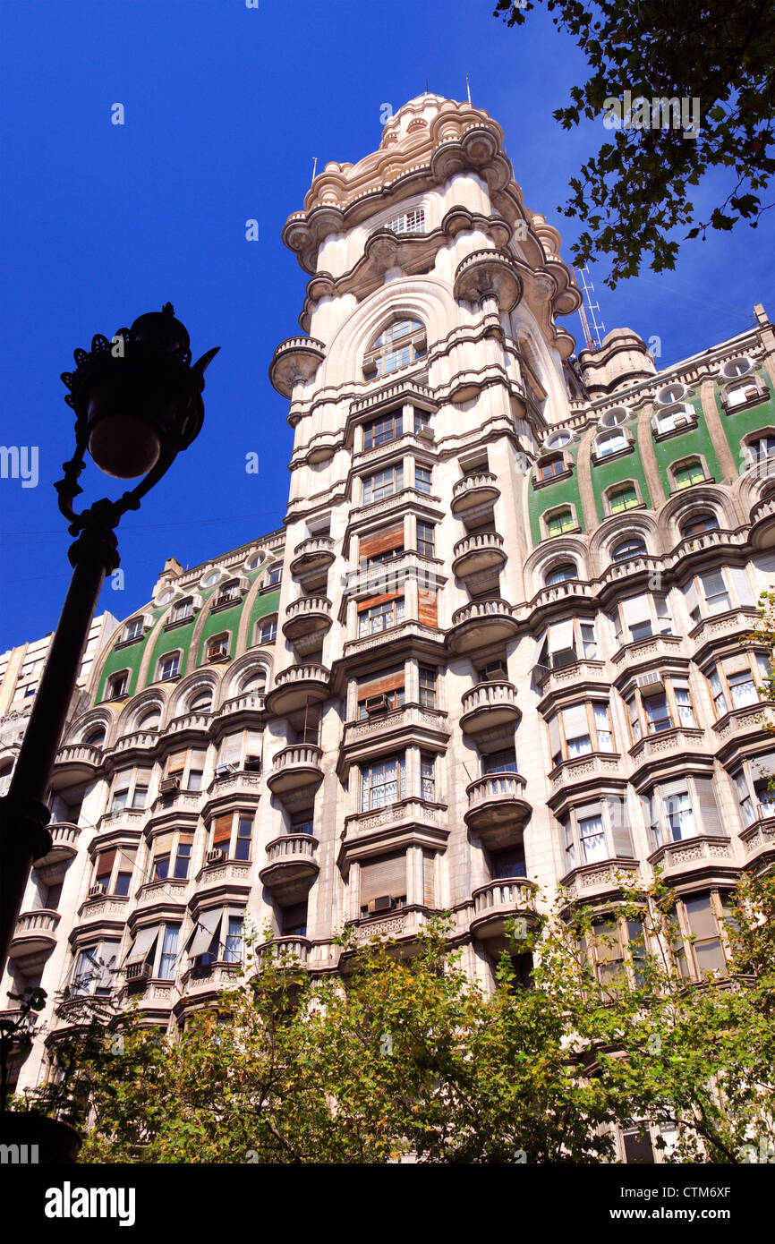 Barolo Gebäude vom Mai Ave (Avenida de Mayo) gesehen. Buenos Aires, Argentinien Stockfoto