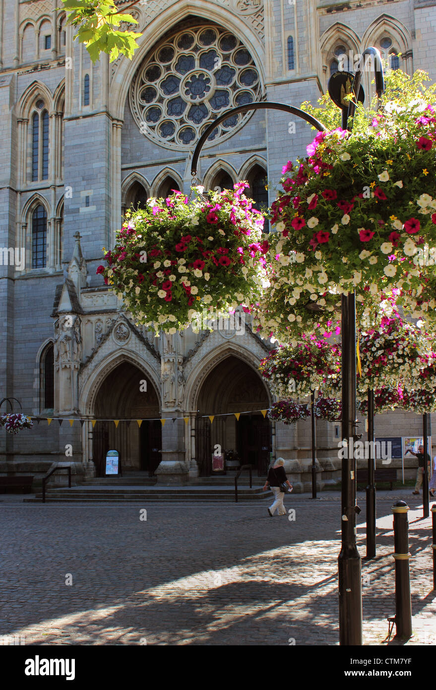 Eingang zur Kathedrale von Truro Stockfoto