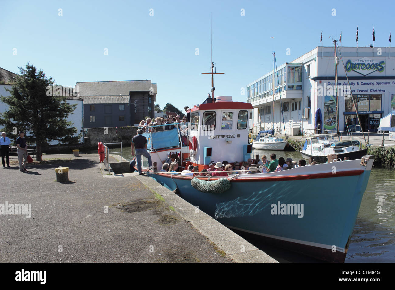 Vergnügungsreise verlassen Truro in Richtung Falmouth Fluss auf der Enterprise 3 Stockfoto