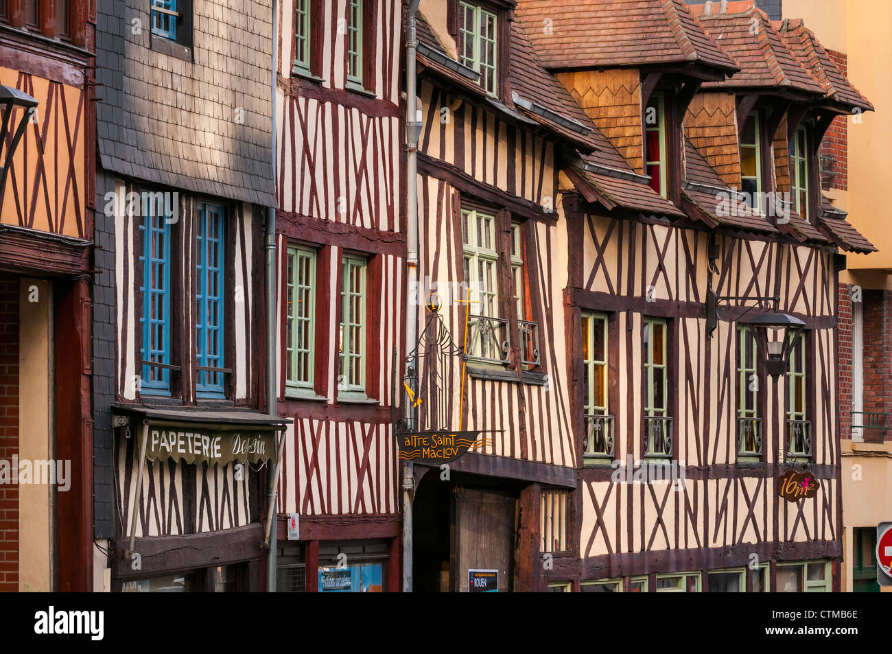 Rue Martainville, Rouen, Frankreich, Europa Stockfoto