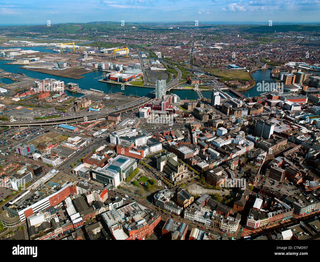 Aerial View of Belfast Mai 2012 nach Osten Stockfoto