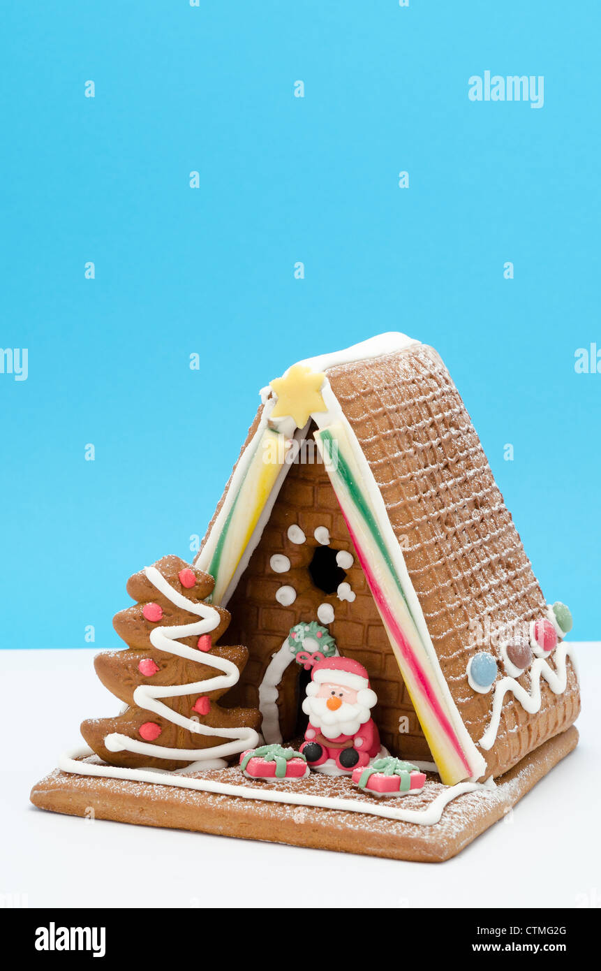 Weihnachten-Lebkuchen-Haus - Studio gedreht Stockfoto