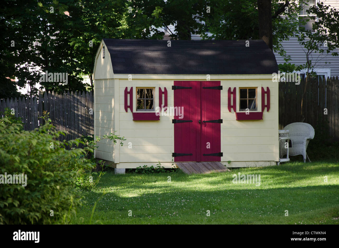 Niedliche Gartenhaus, Portland Maine Stockfoto