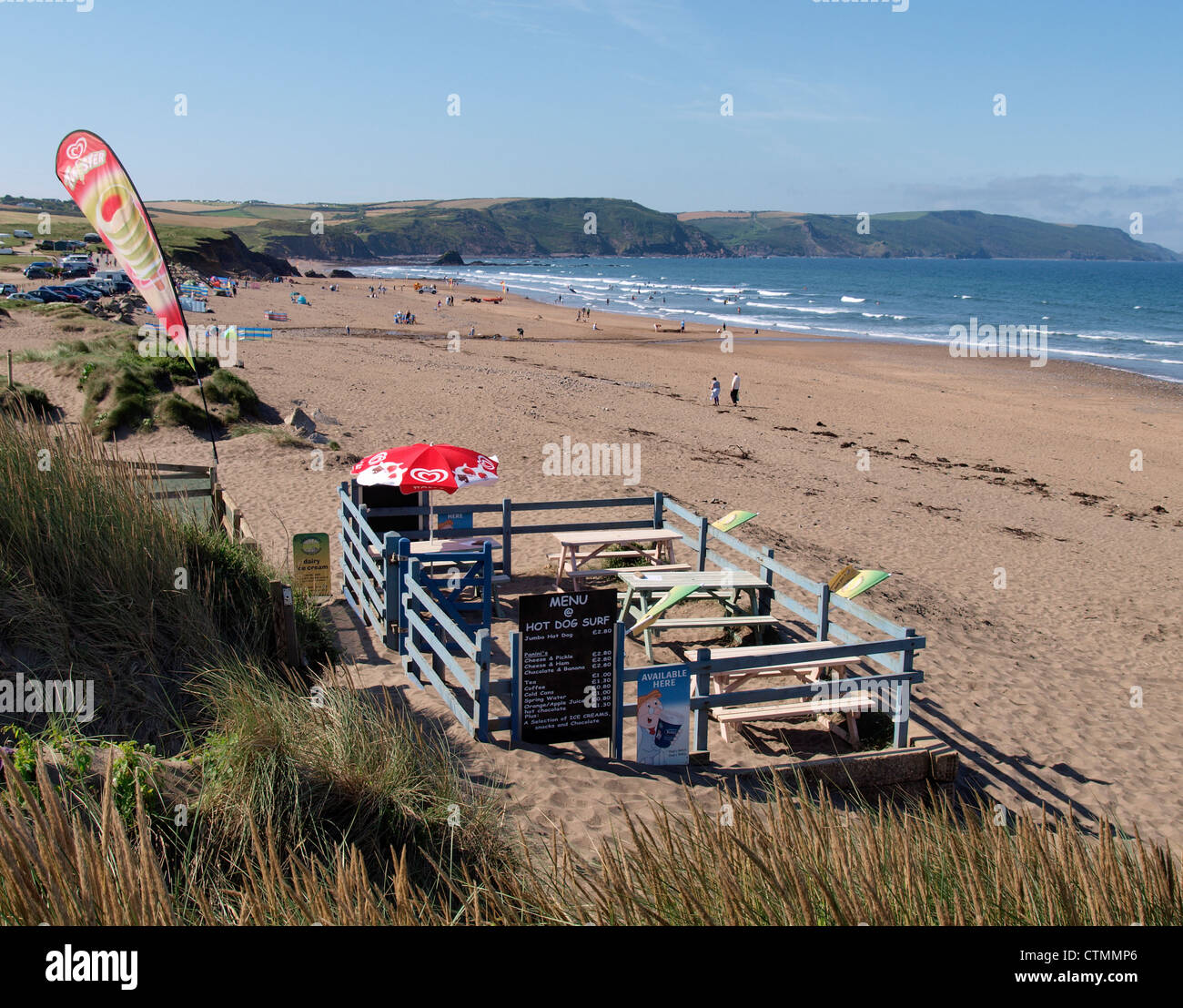 Widemouth Bucht, in der Nähe von Bude, Cornwall, UK Stockfoto