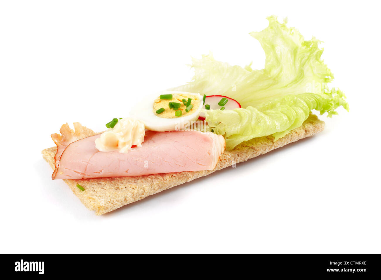 Diätetische Sandwich Knäckebrot gesundes Frühstück farbige Foto Stockfoto