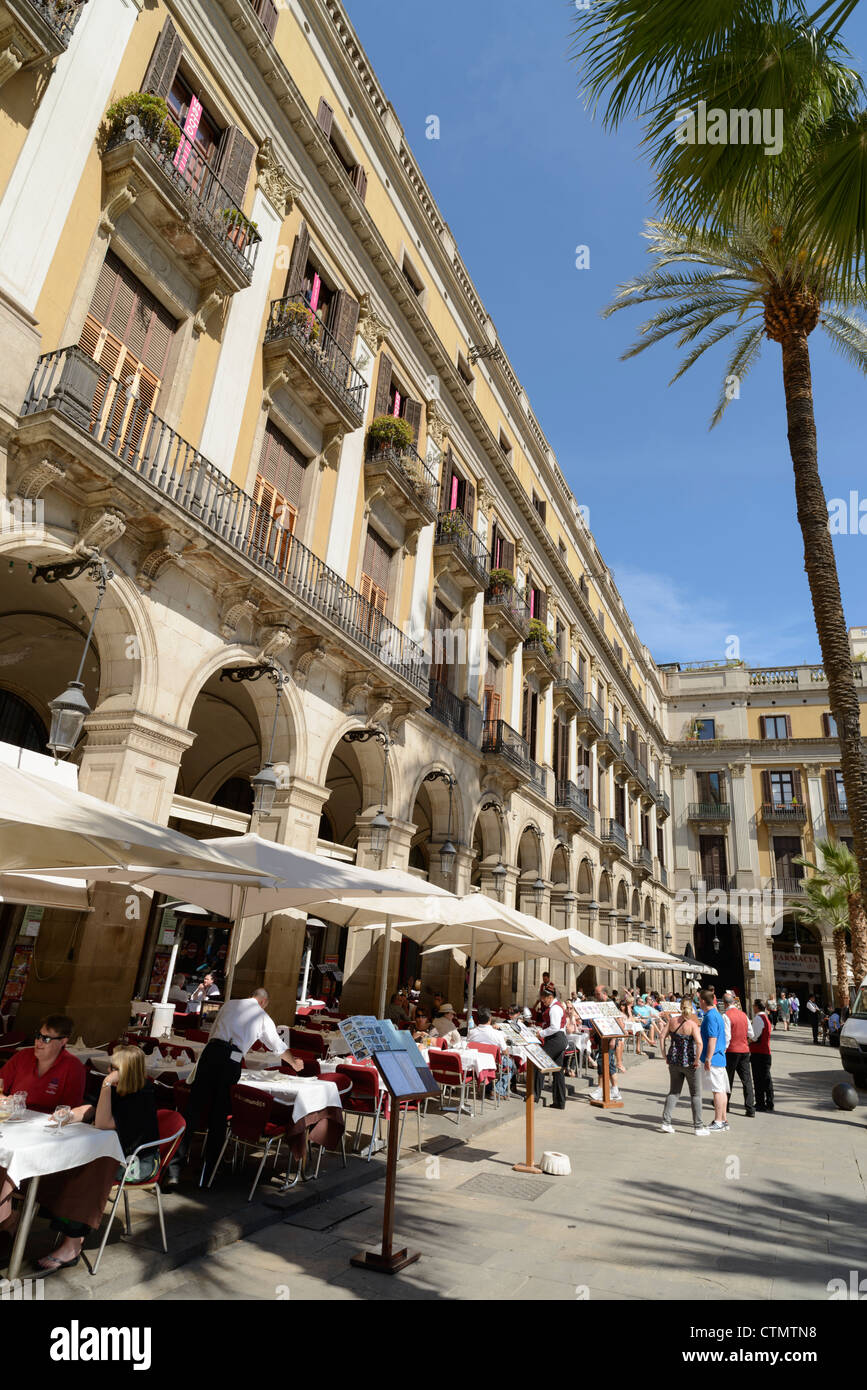 Plaza Real, Barcelona, Katalonien, Spanien Stockfoto