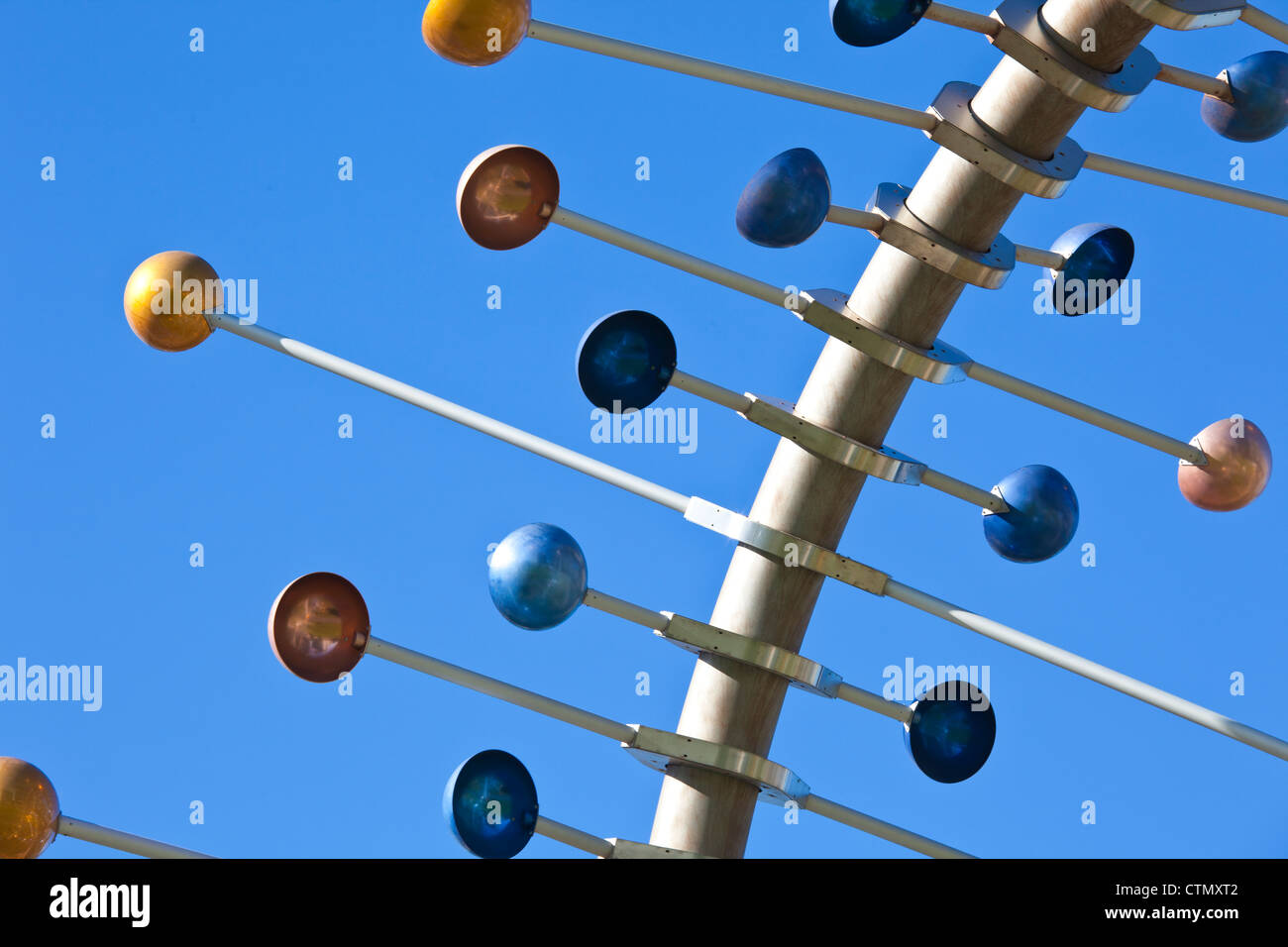 Wind Power kinetische Energie Skulptur Ton Melbourne Docklands Hafen Esplanade Collins Straße St Hafen. Stockfoto