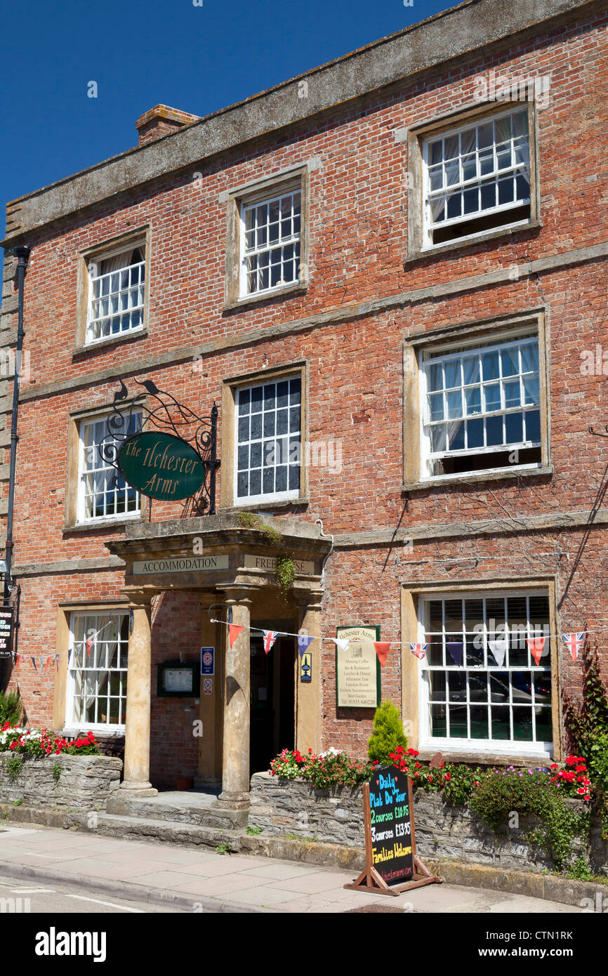 Die Ilchester Arms Pub, Ilchester, Somerset Stockfoto