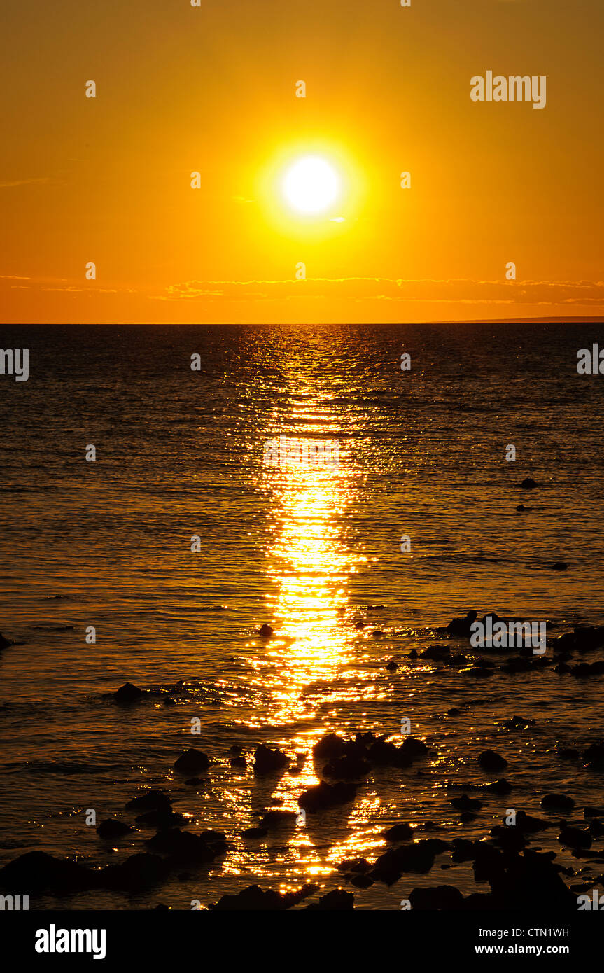 Sonnenuntergang in Kroatien Stockfoto