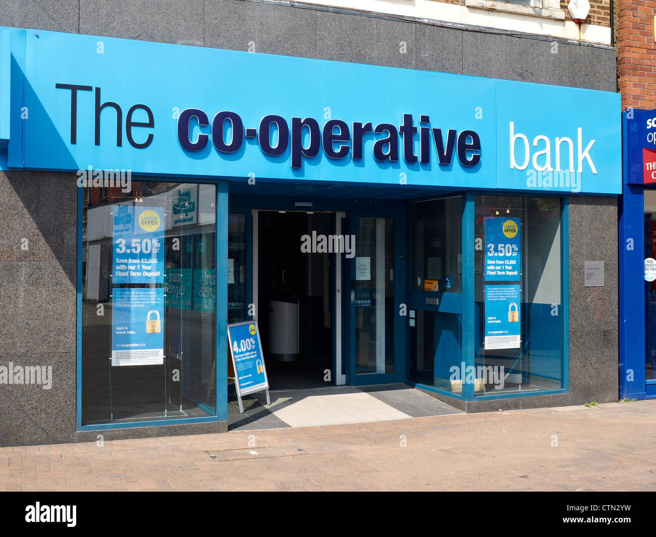 Die Co-Ooperative-Bank in Crewe Cheshire UK Stockfoto