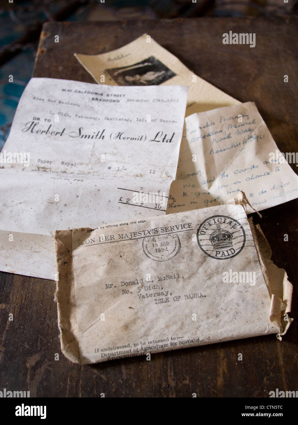 Alte Briefe, Vatersay, äußeren Hebriden Stockfoto