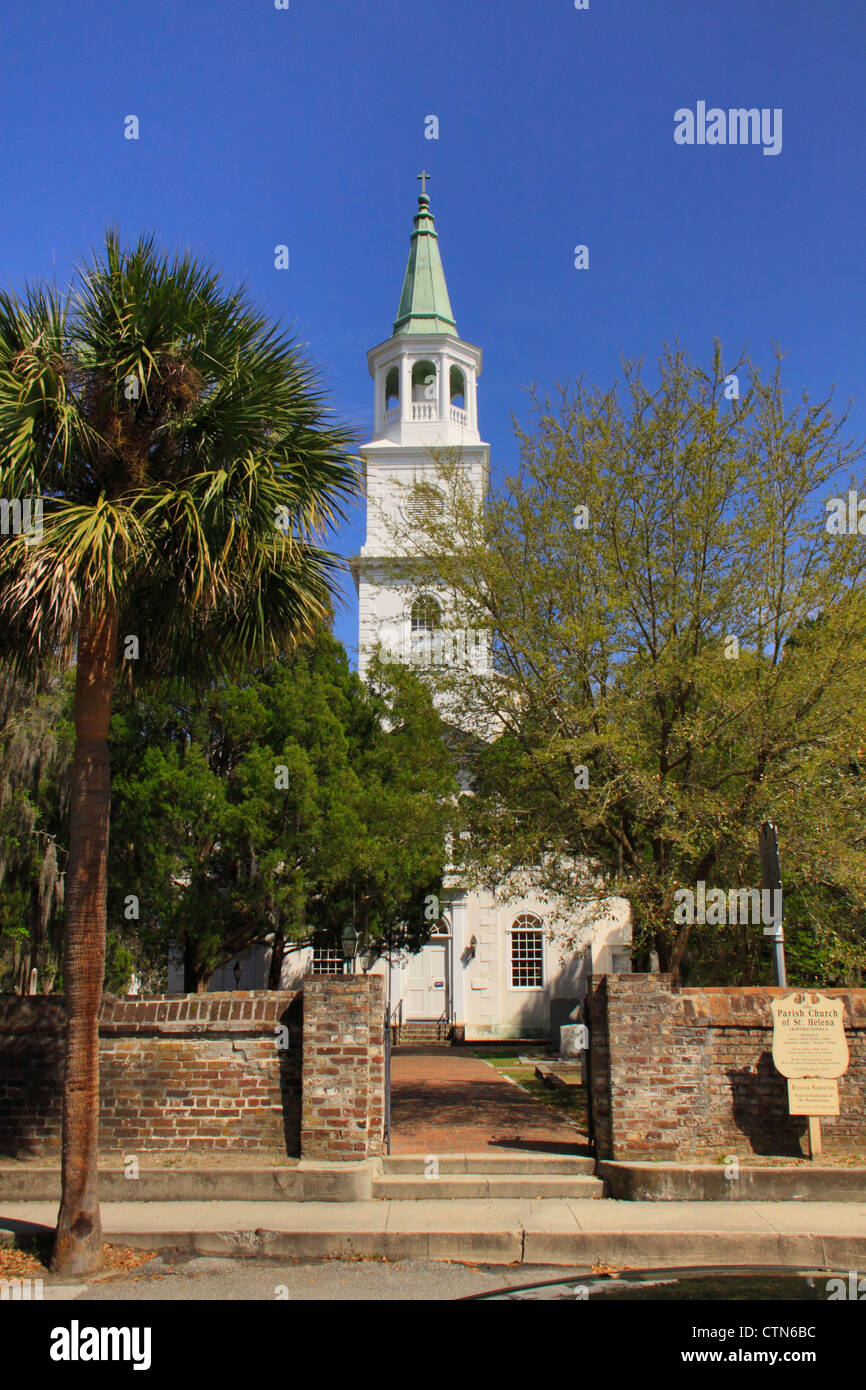 Kirche St. Helenas, Beaufort, South Carolina, USA Stockfoto