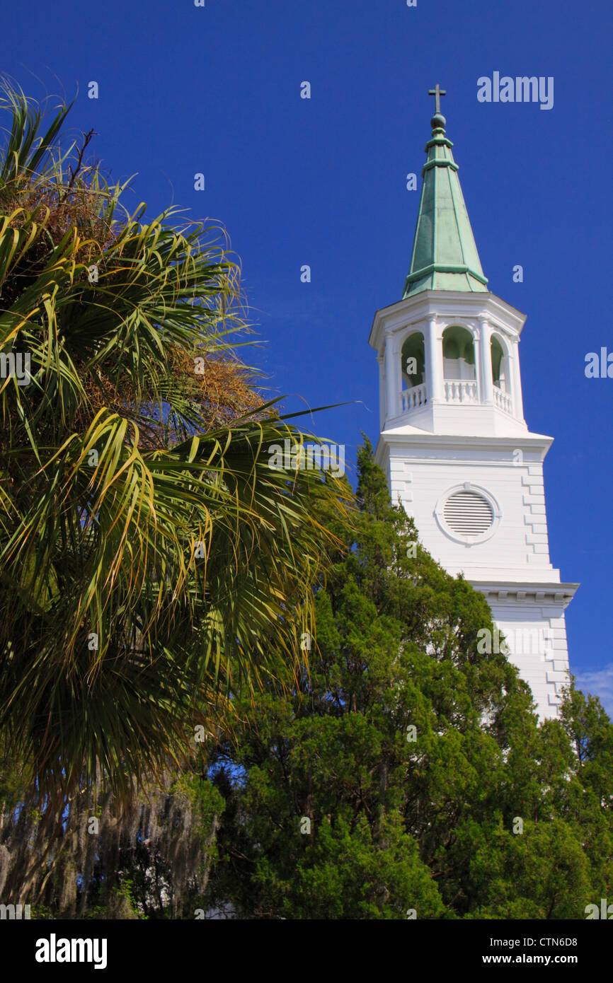 Kirche St. Helenas, Beaufort, South Carolina, USA Stockfoto