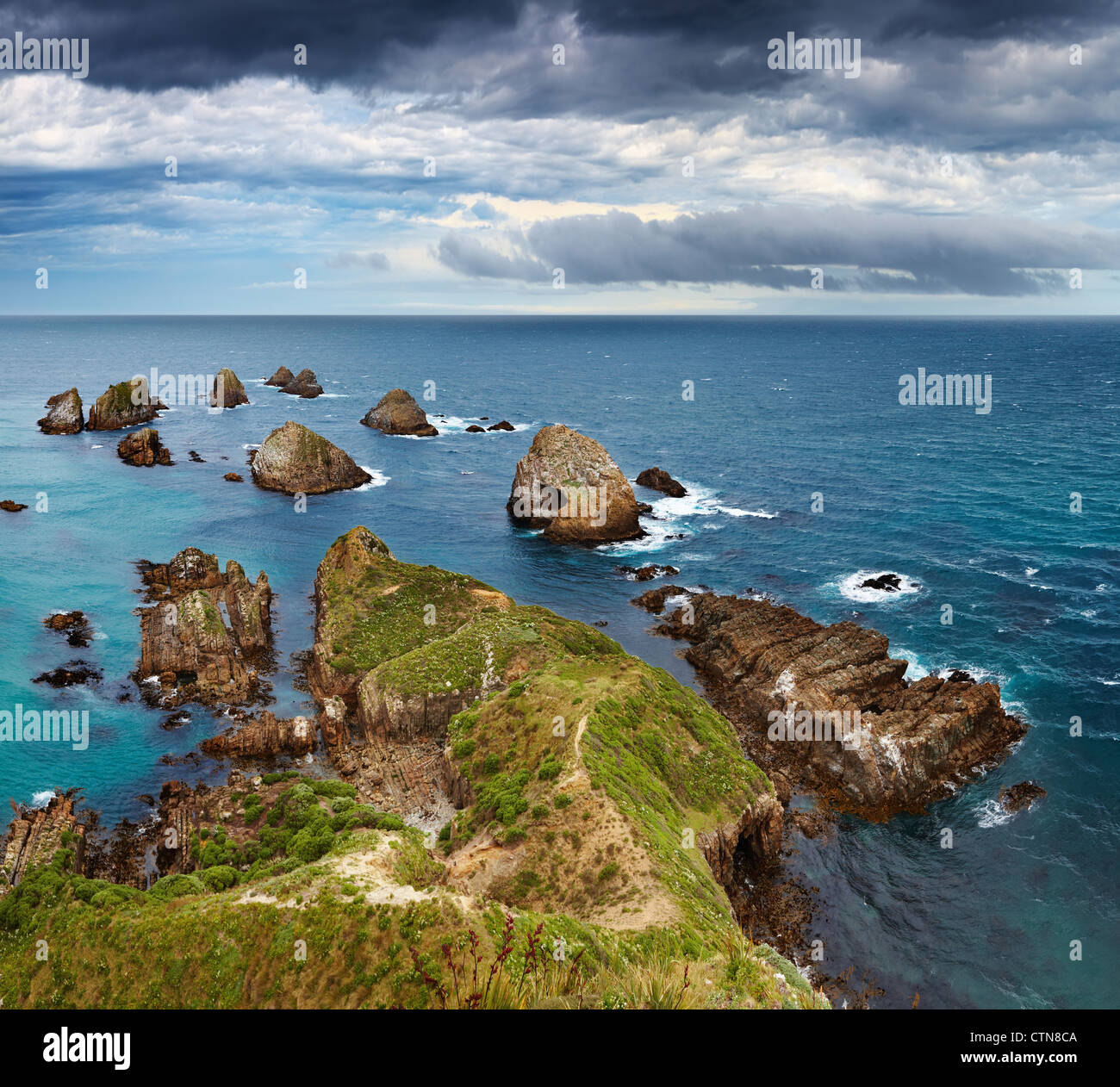 Nugget Point, Catlins Coast, Neuseeland Stockfoto