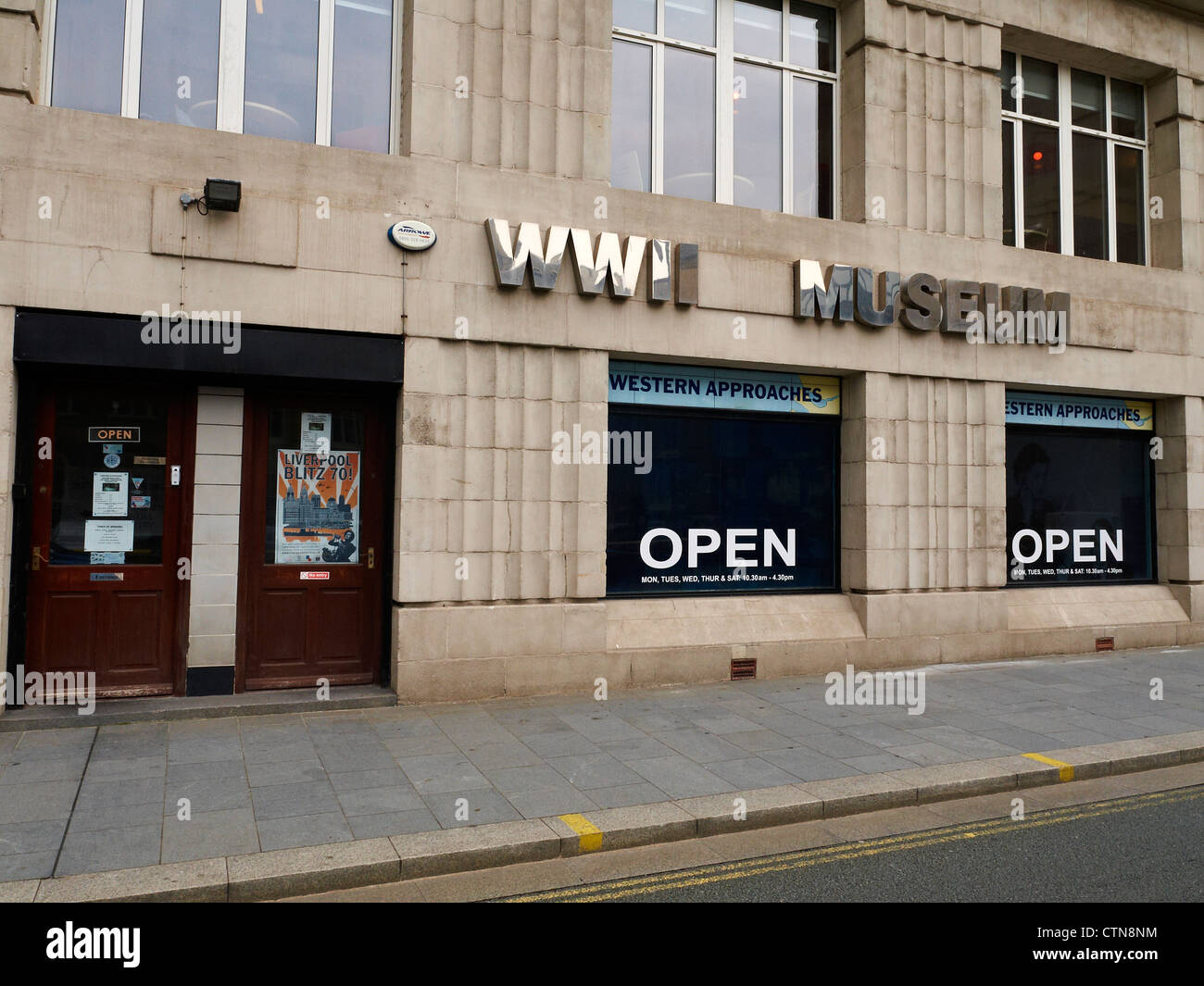 Westliche Ansätze Welt zwei Kriegsmuseum, Haus Derby in Liverpool UK Stockfoto