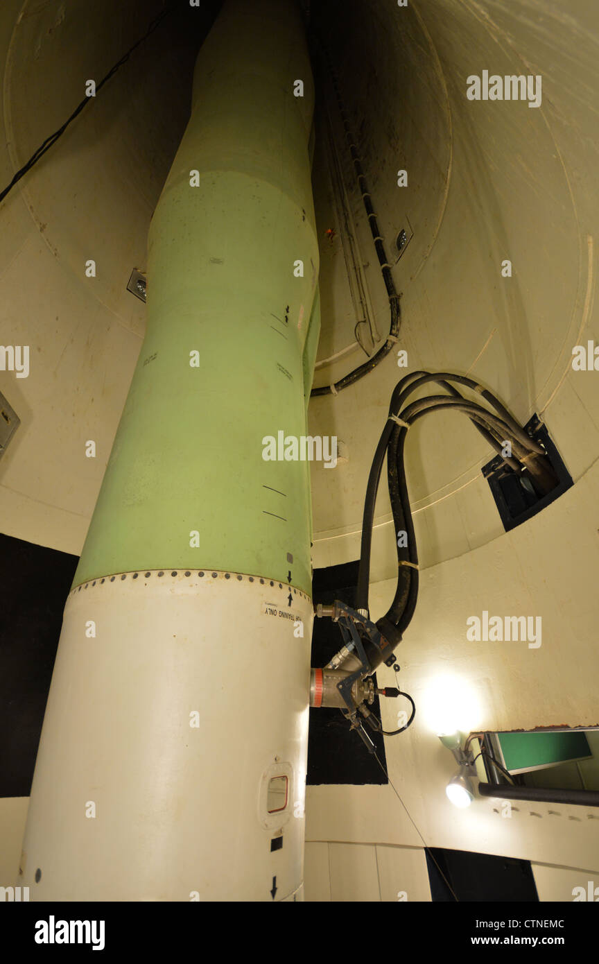 Minuteman 2 an der South Dakota Air and Space Museum Ellsworth Air Force Base in Rapid City Stockfoto