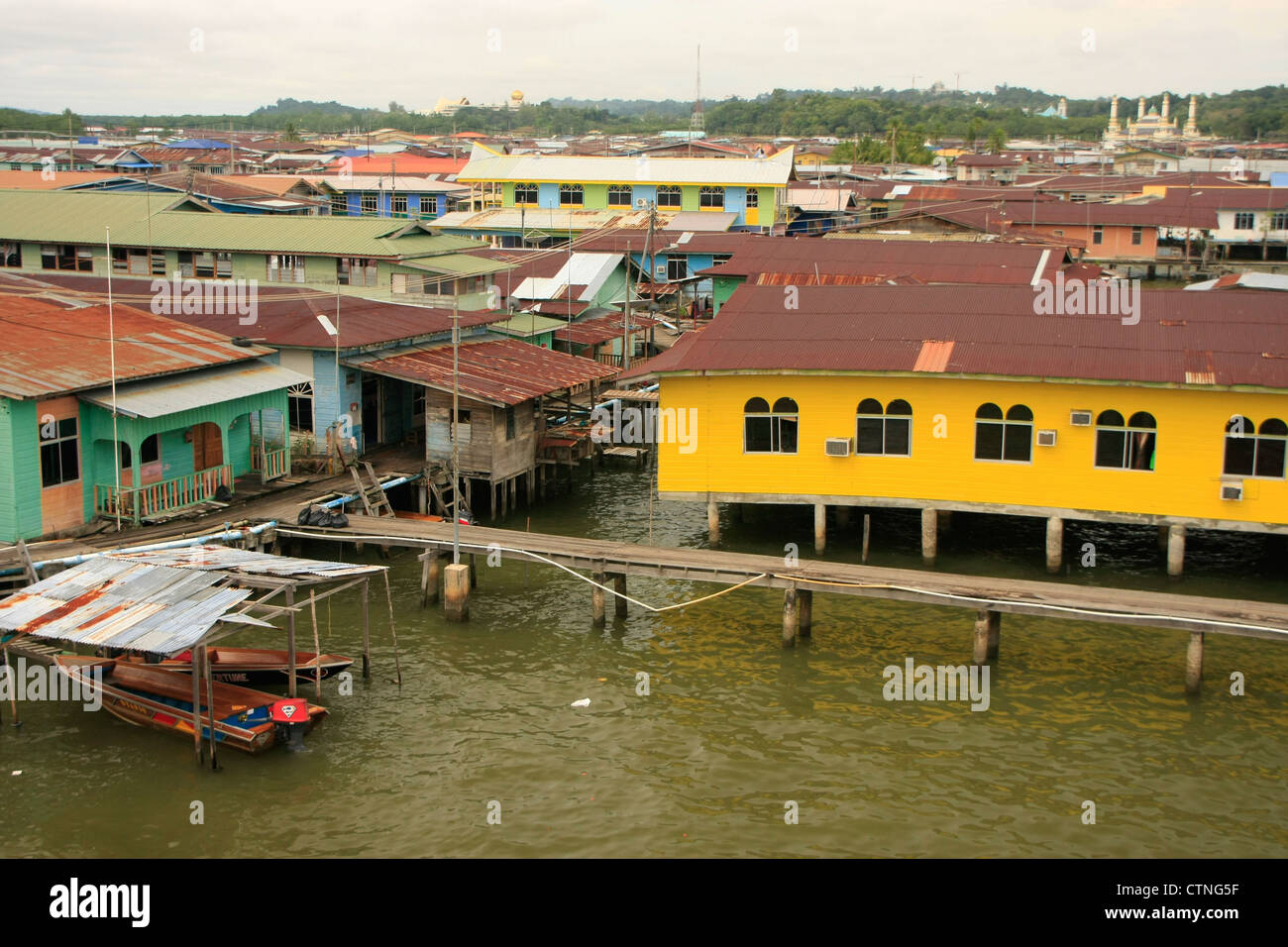 Kampong Ayer, Bandar Seri Begawan, Brunei, Südost-Asien Stockfoto