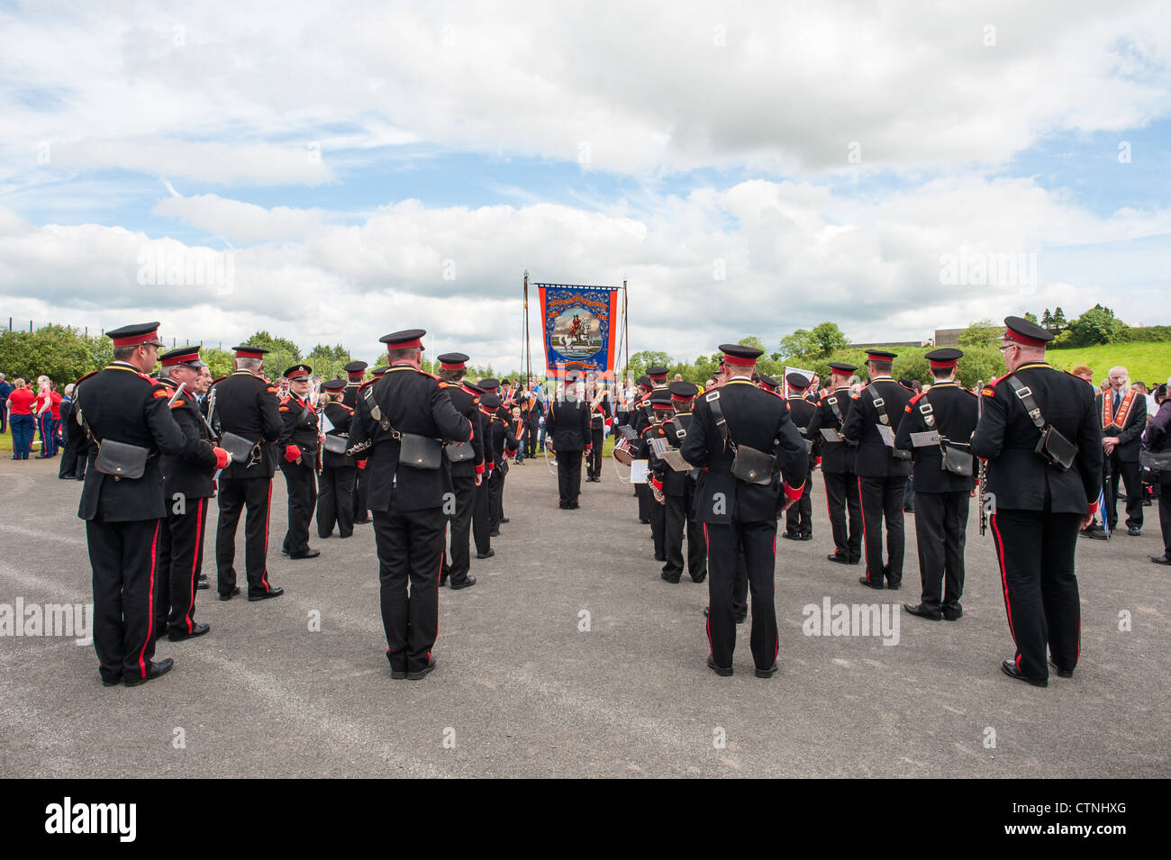 Ballygowan Flute Band 12. Juli 2012 im Bereich Montage im Ballynahinch Ankunft Parade Stockfoto