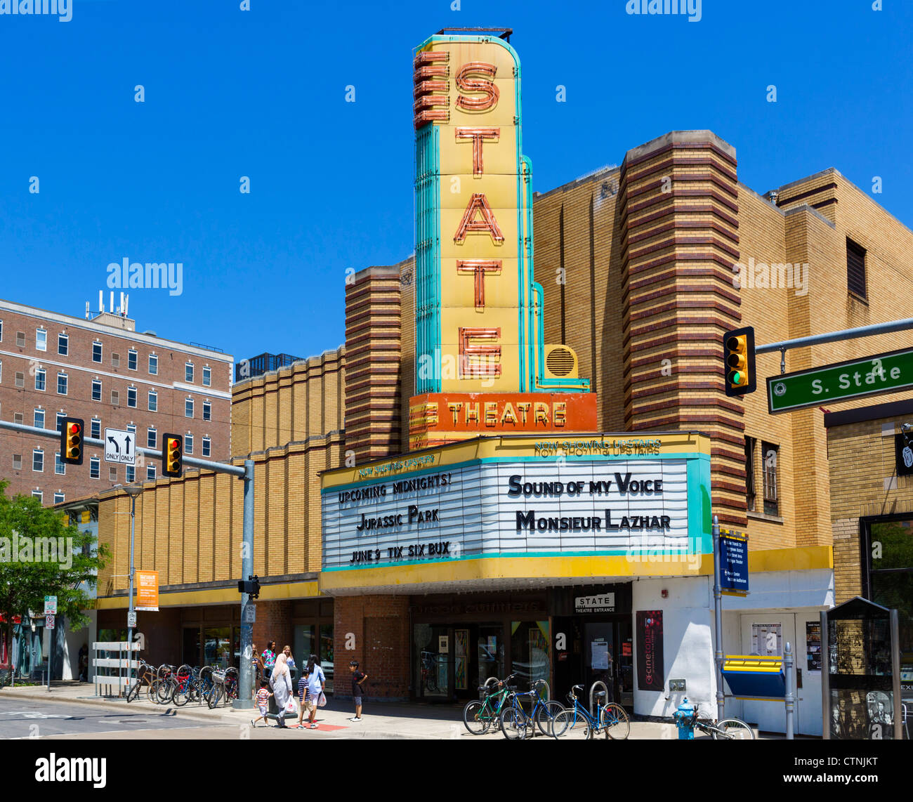 Staatstheater an der State Street in der Innenstadt von Ann Arbor, Michigan, USA Stockfoto