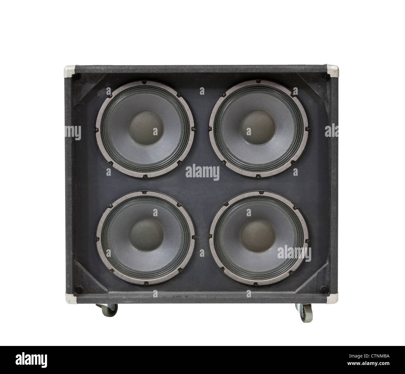 Gitarren-Verstärker-Lautsprecher-Box mit Beschneidungspfad isoliert. Stockfoto