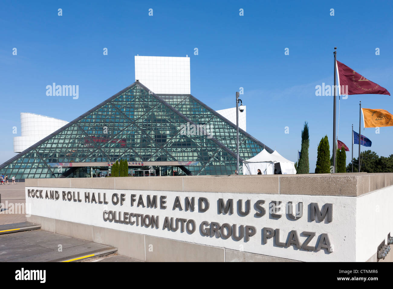 Die Rock And Roll Hall Of Fame in Cleveland, Ohio. Stockfoto