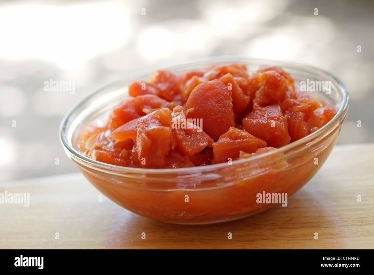 Gewürfelte Tomaten Stockfoto