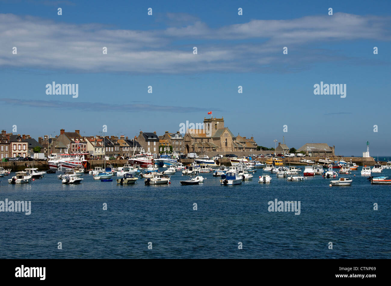 Barfleur Cherbourg Peninsular Normandie Frankreich Stockfoto