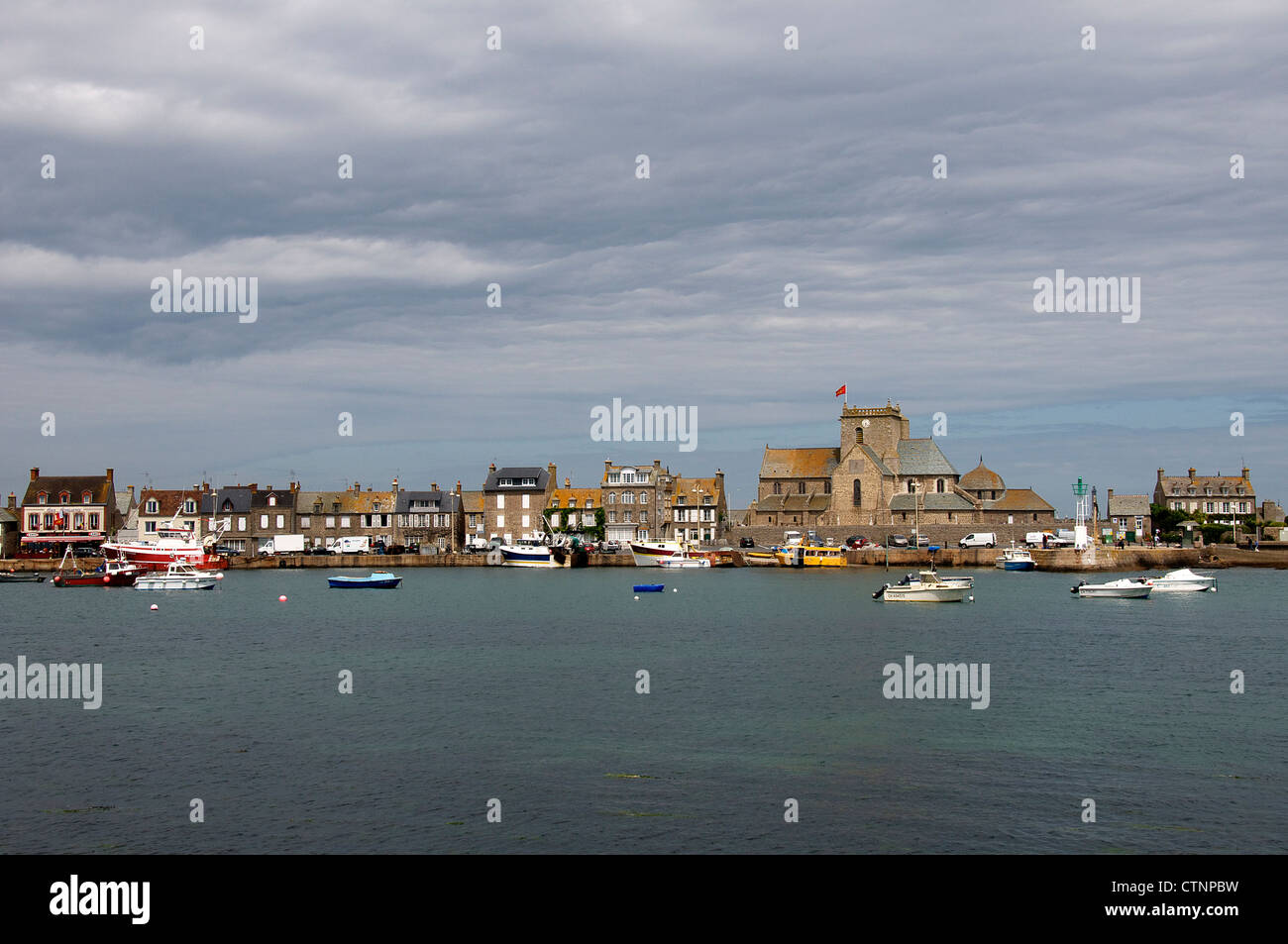 Waterfront Barfleur Cherbourg Peninsular Normandie Frankreich Stockfoto