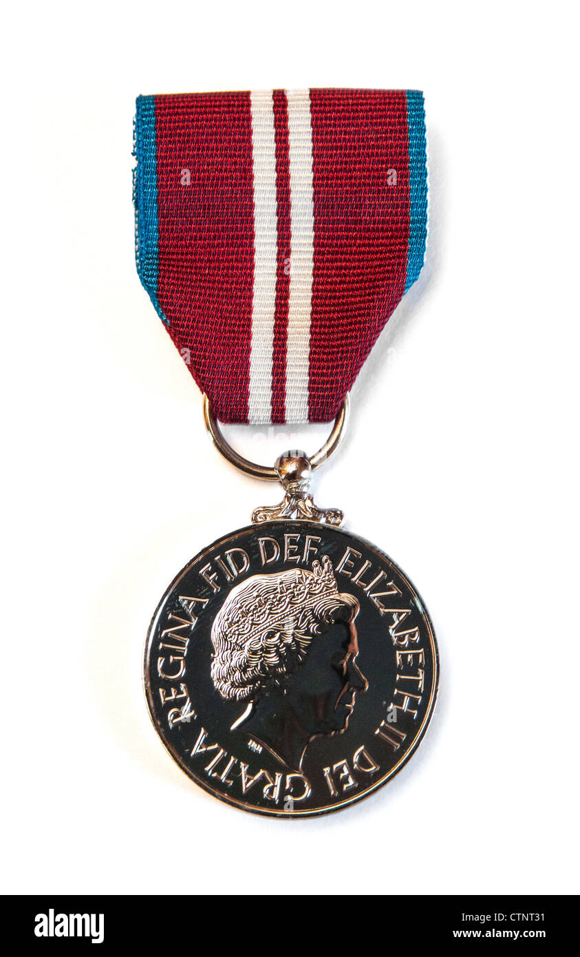 Die Königin Diamond Jubilee Medaille 1952-2012 - Vorderseite der Medaille Stockfoto