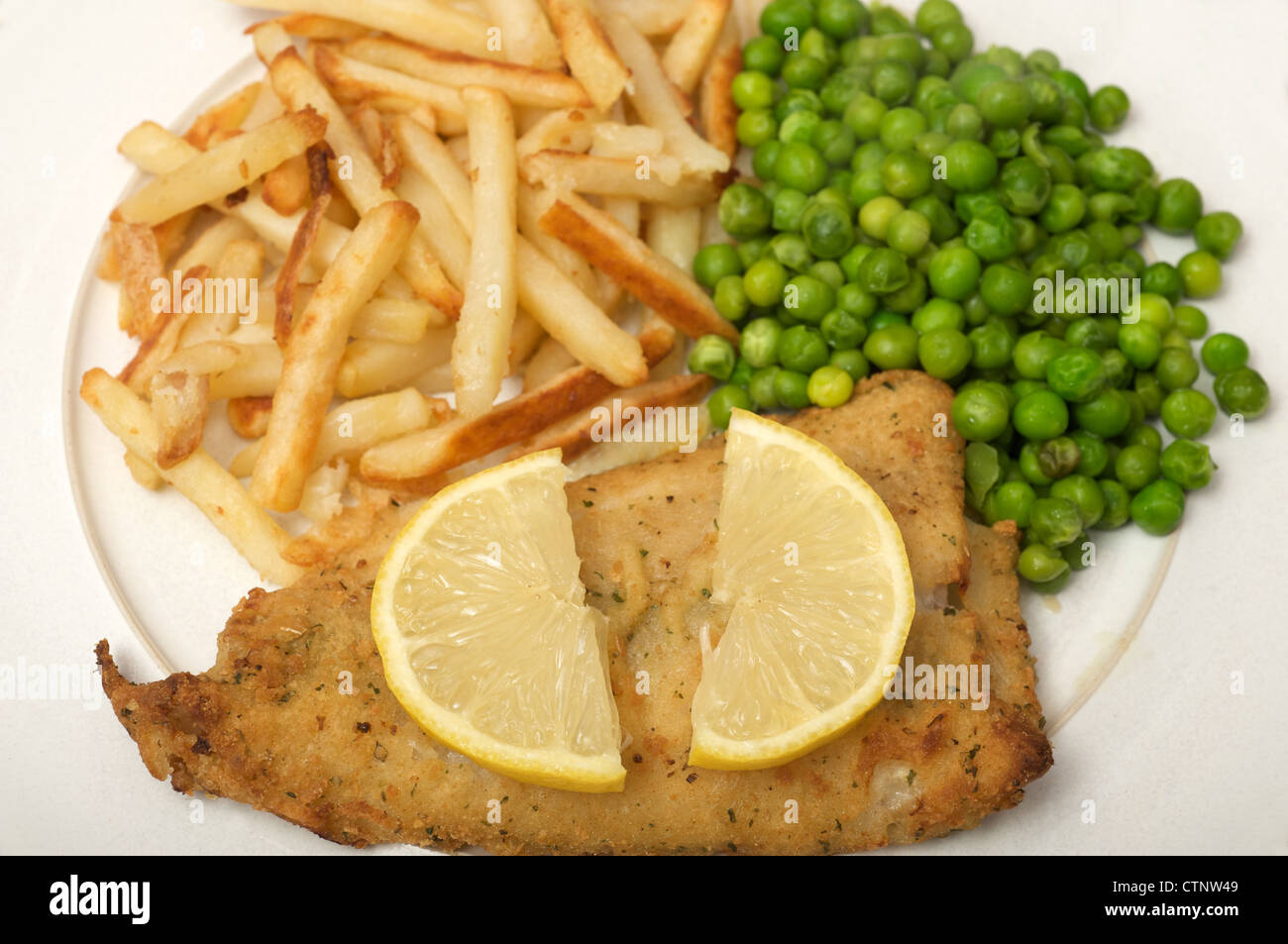 Alaska Pollock Fish &amp; chips Stockfoto