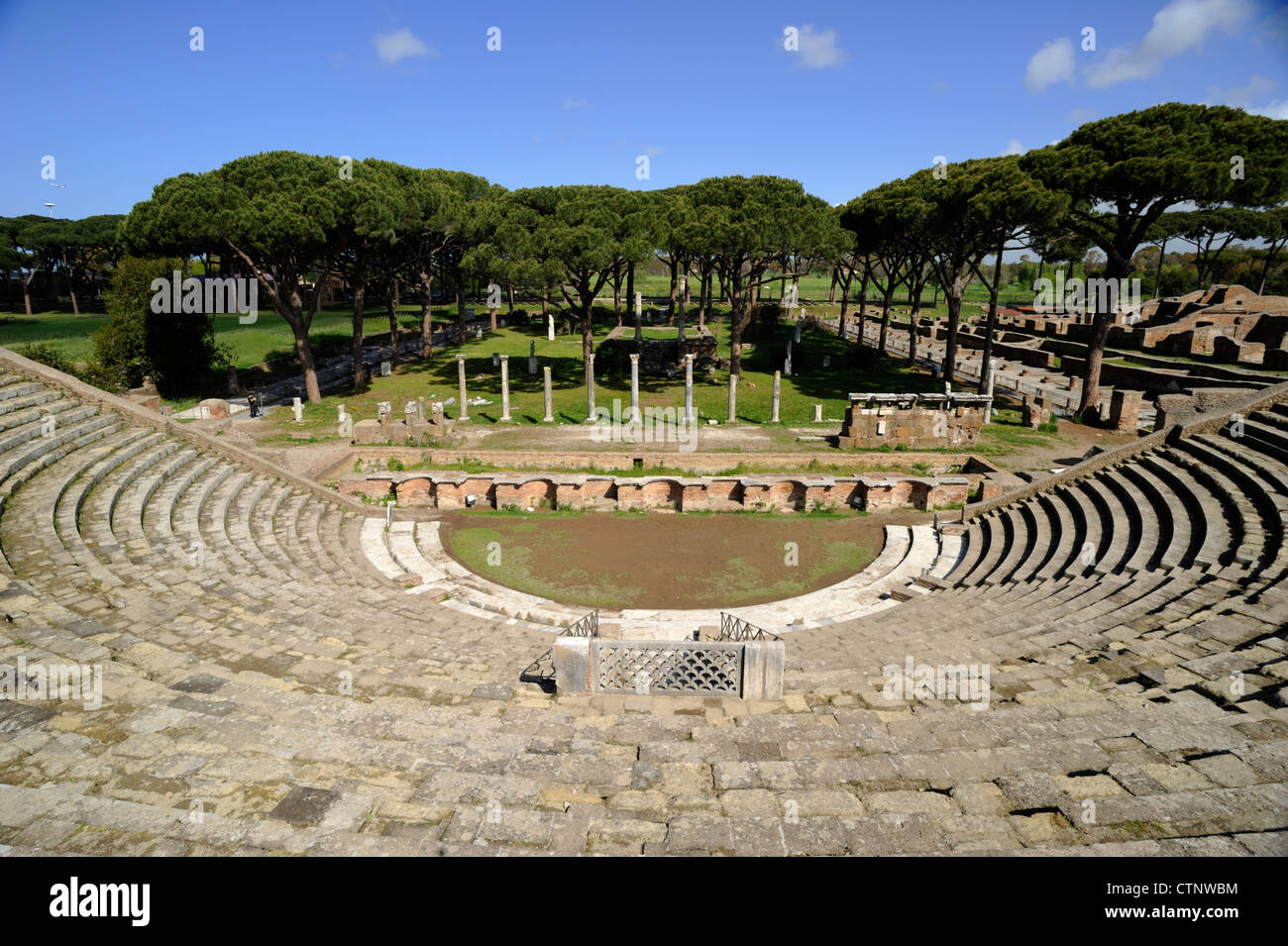 Italien, Rom, Ostia Antica, römisches Theater Stockfoto